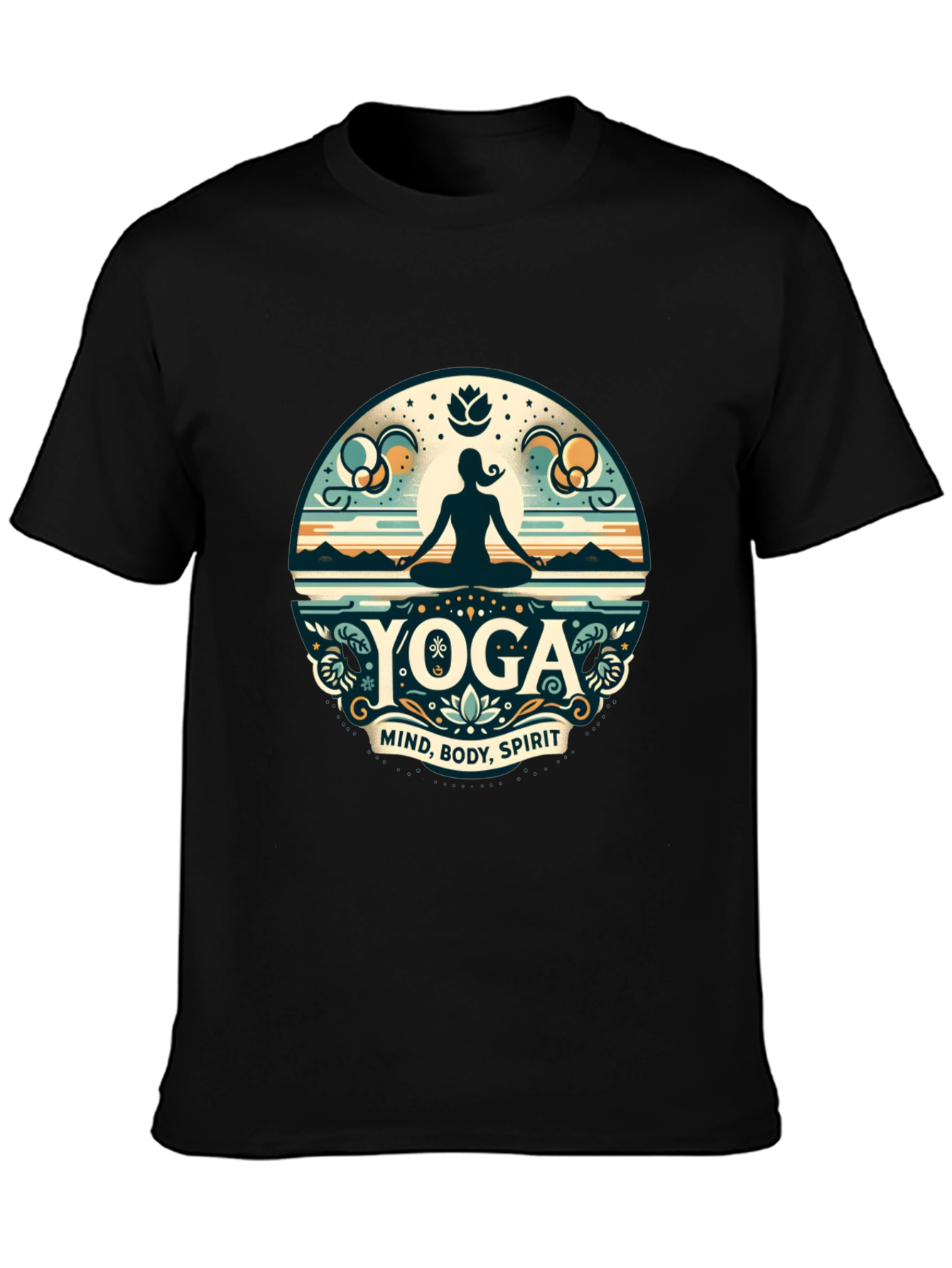 Yoga Mind Body Spirit Graphic T-Shirt