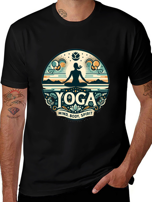 Yoga Mind Body Spirit Graphic T-Shirt