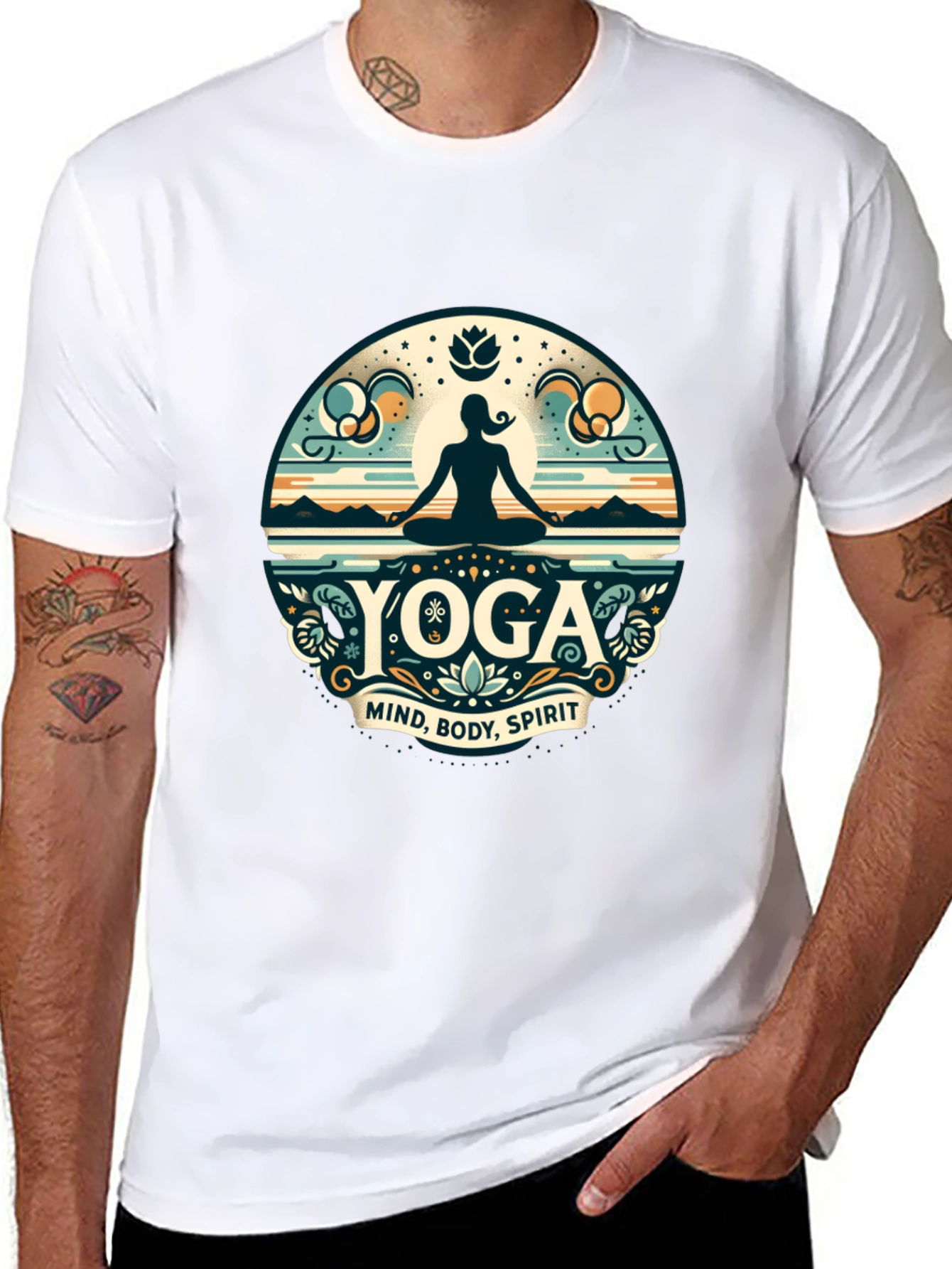 Yoga Mind Body Spirit Graphic T-Shirt