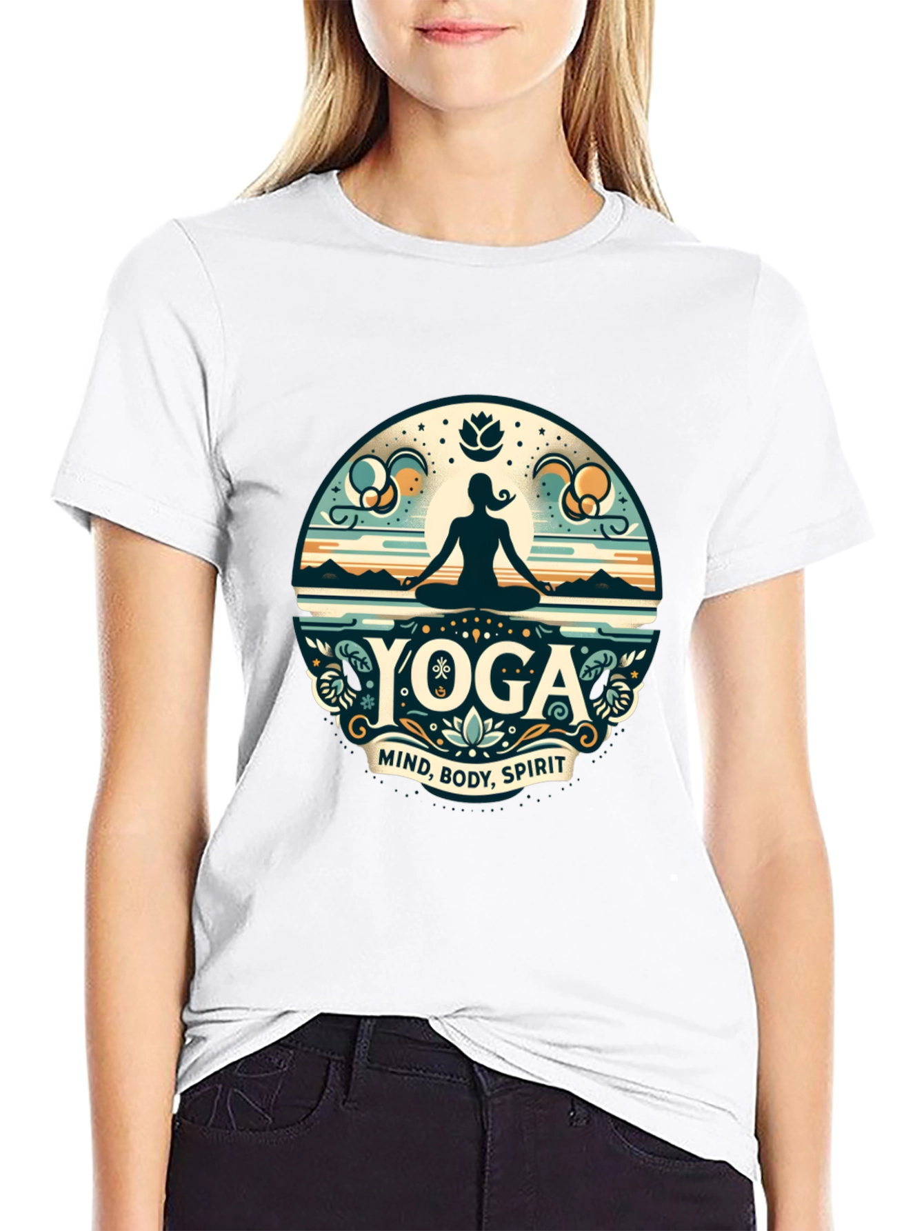 Yoga Mind Body Spirit Graphic T-Shirt