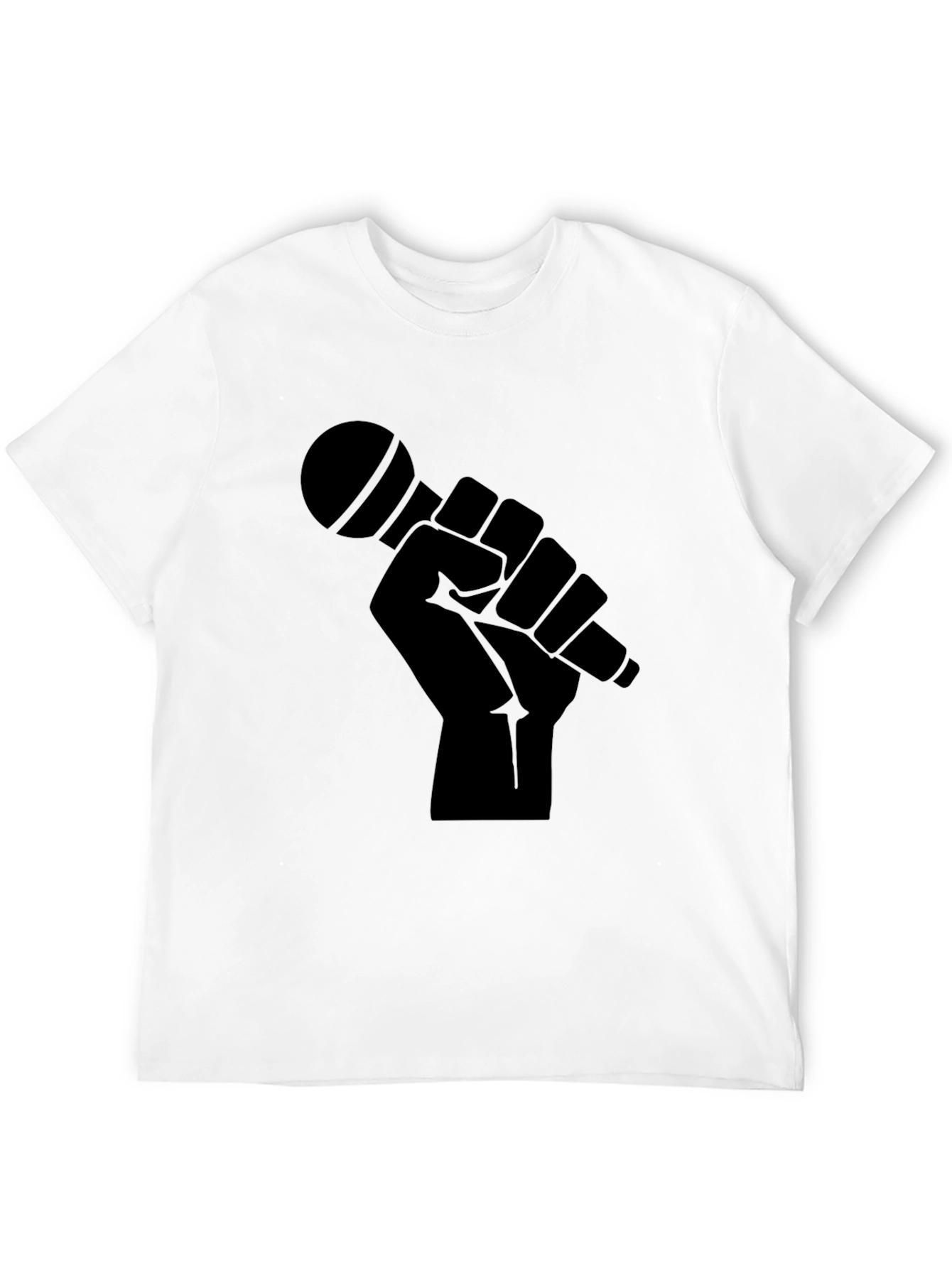 Black Microphone Graphic T-Shirt