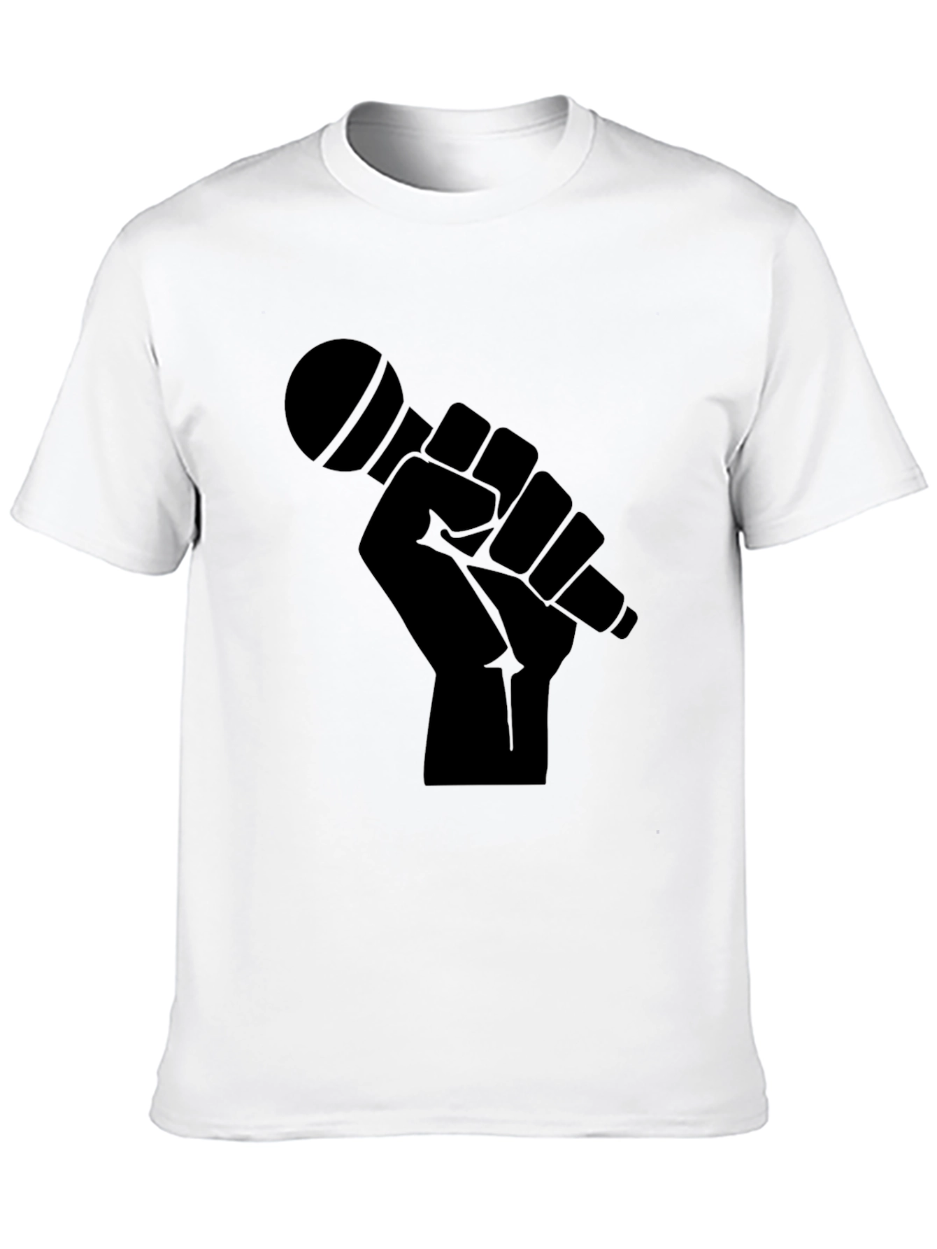 Black Microphone Graphic T-Shirt