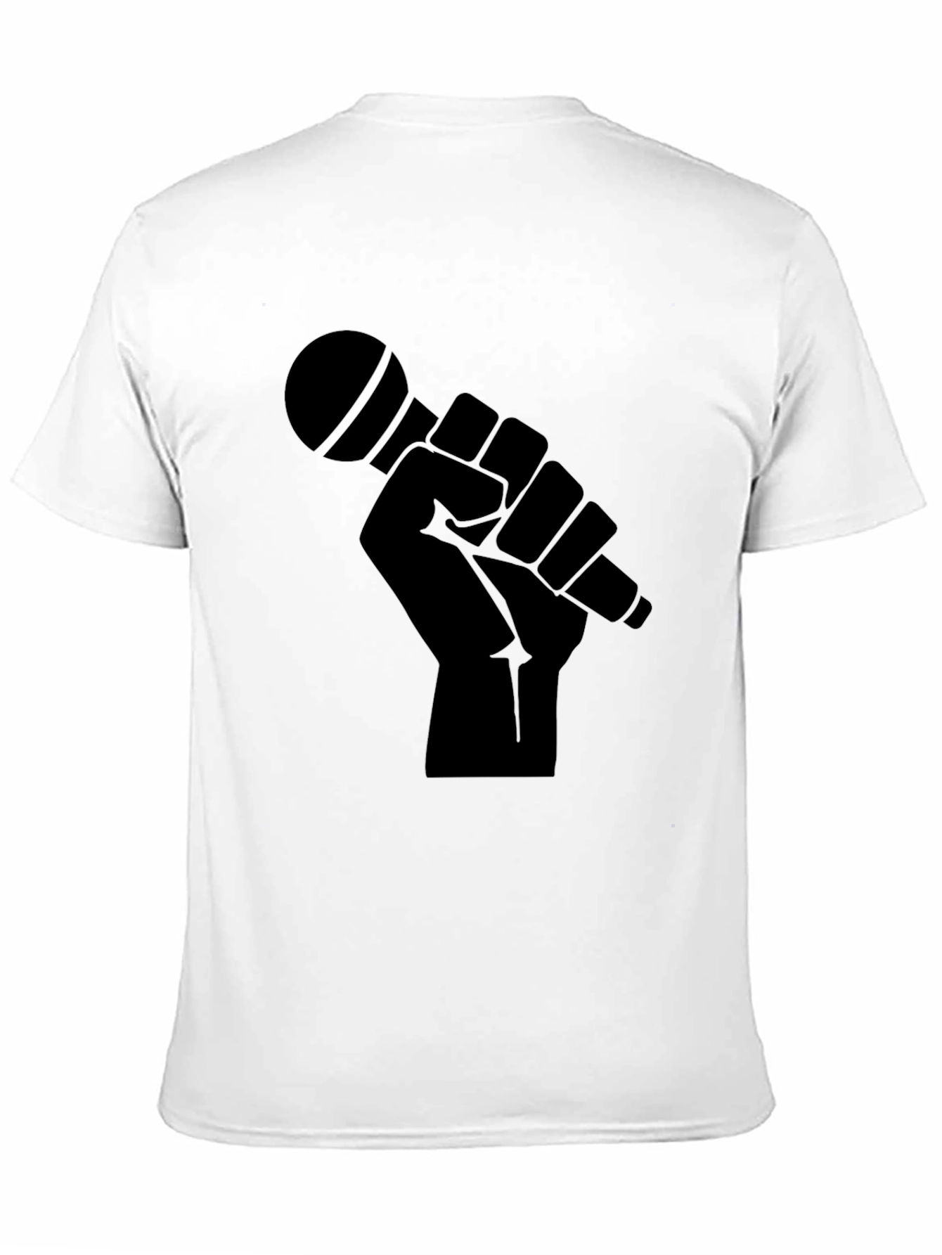 Black Microphone Graphic T-Shirt