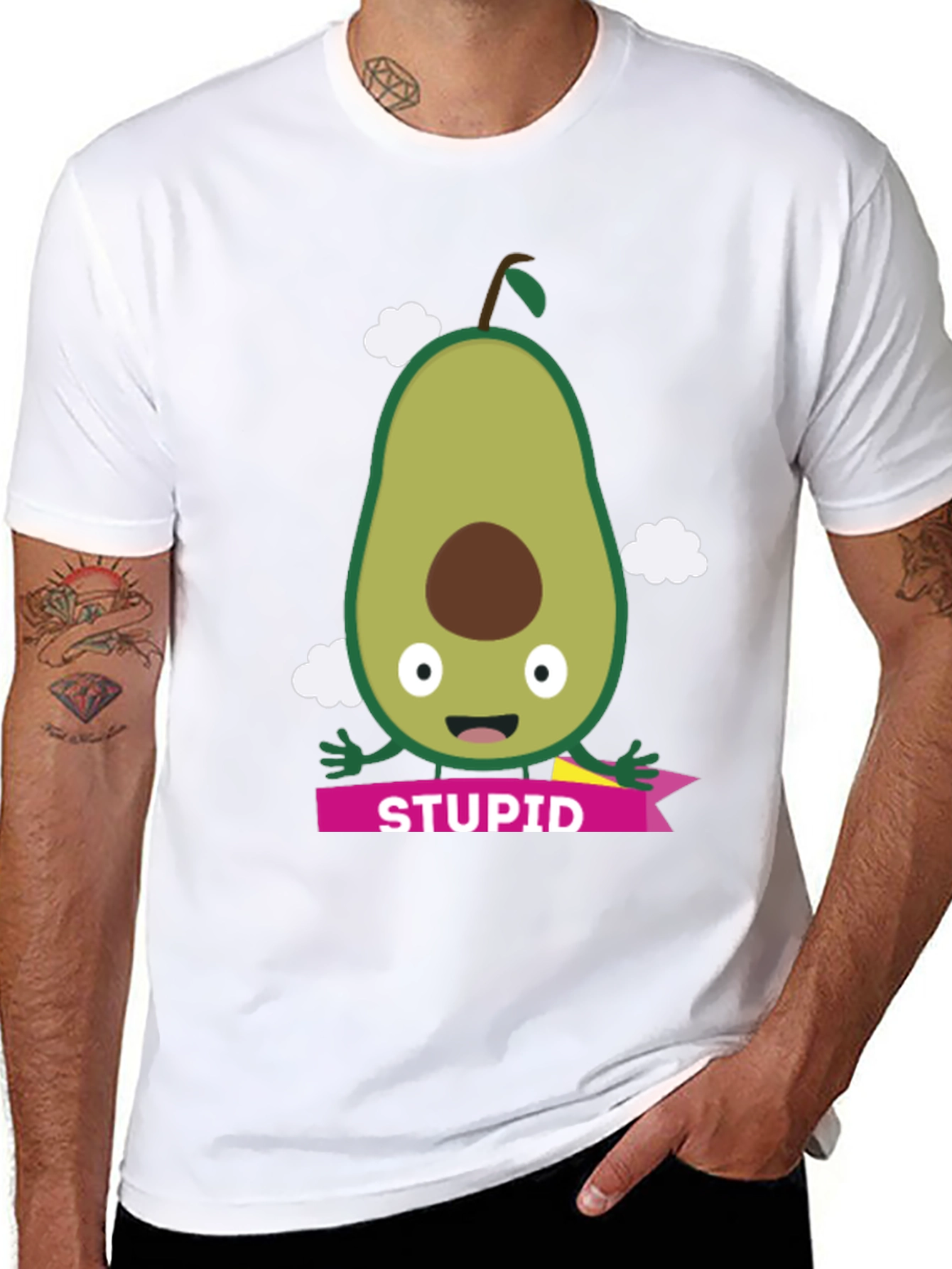 Avocado Stupid T-Shirt - Funny Graphic Tee