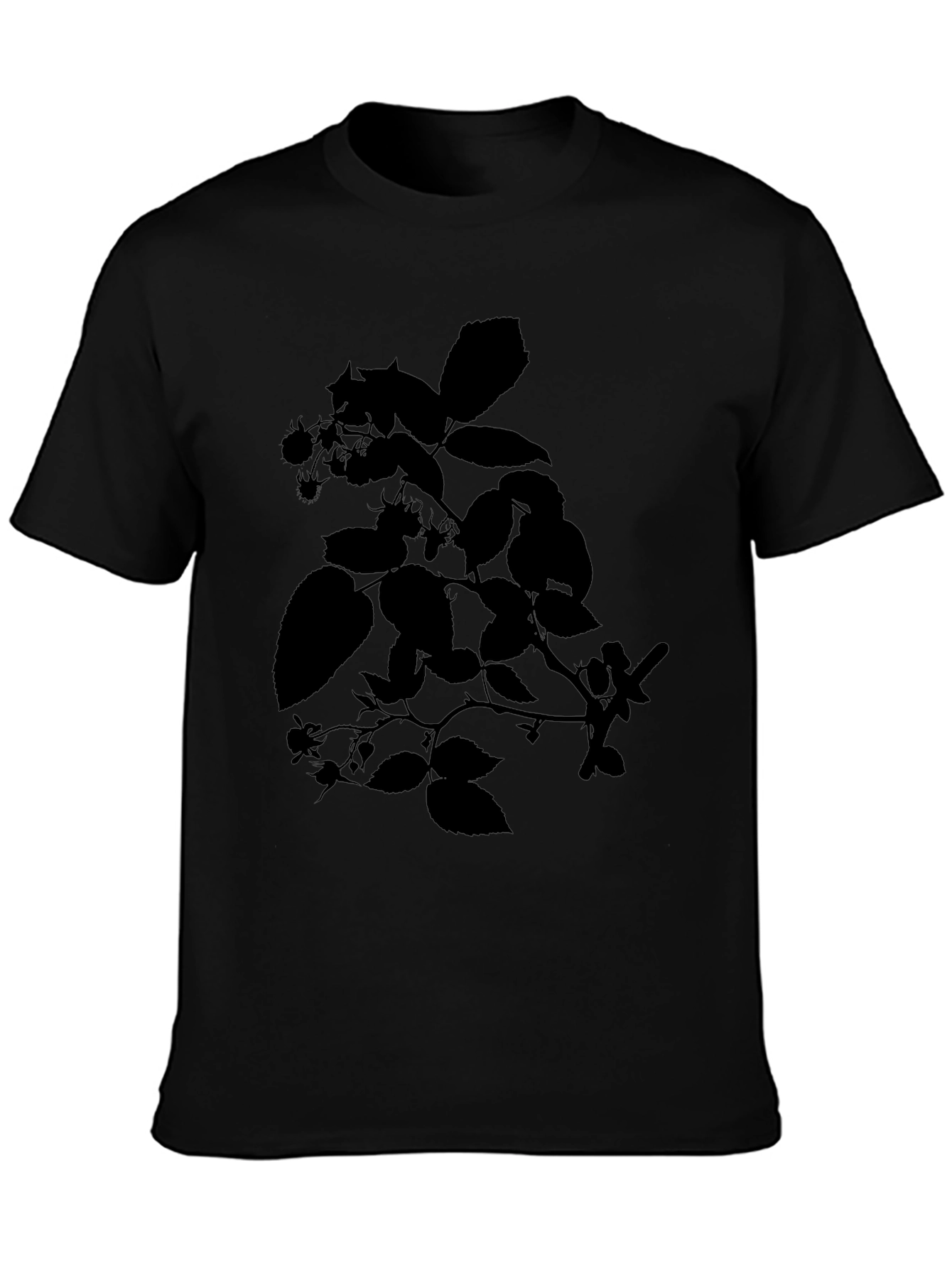 Botanical Silhouette Black T-Shirt