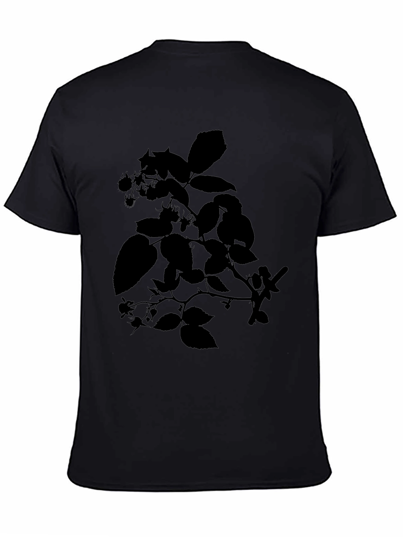 Botanical Silhouette Black T-Shirt