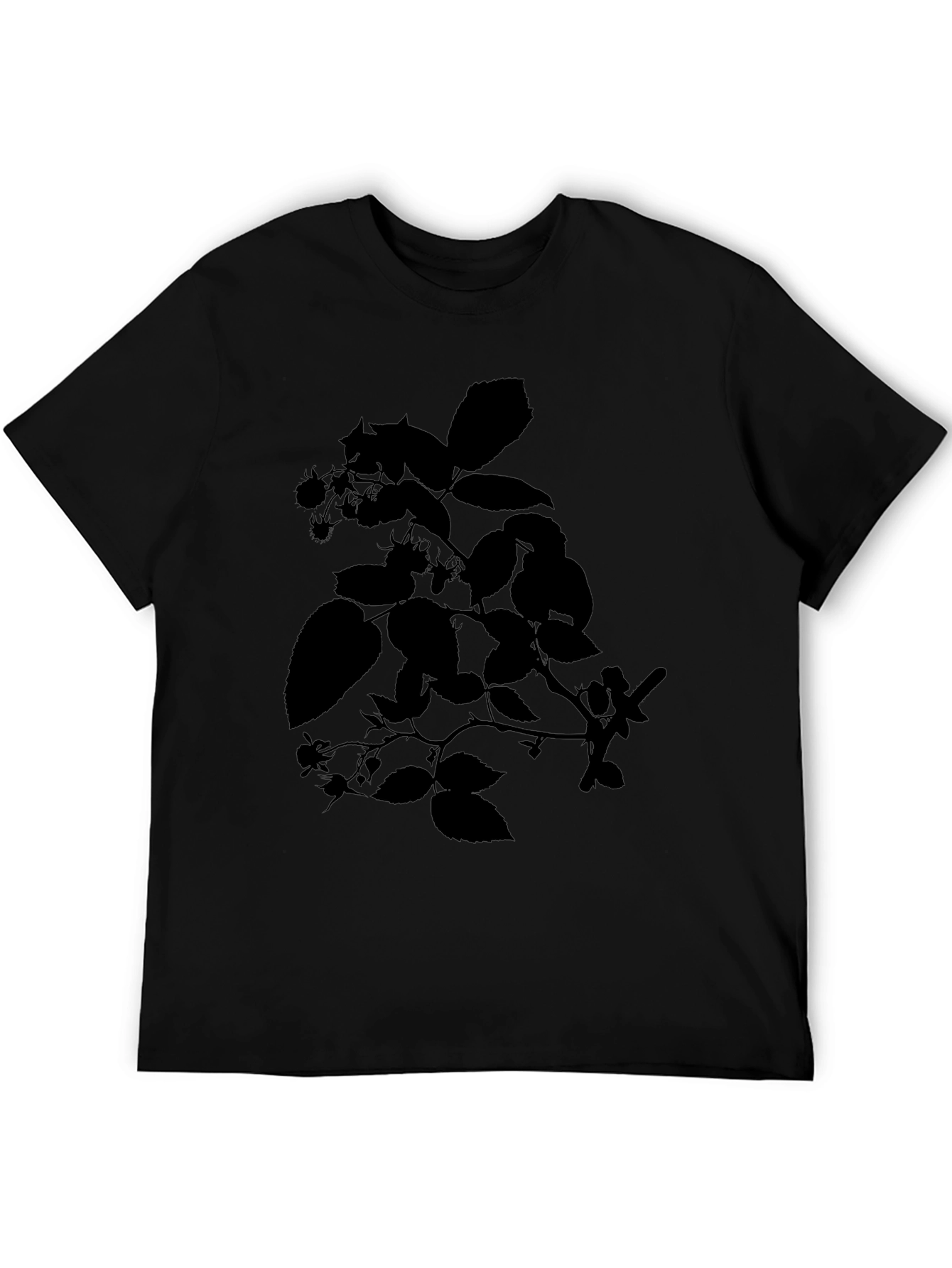 Botanical Silhouette Black T-Shirt