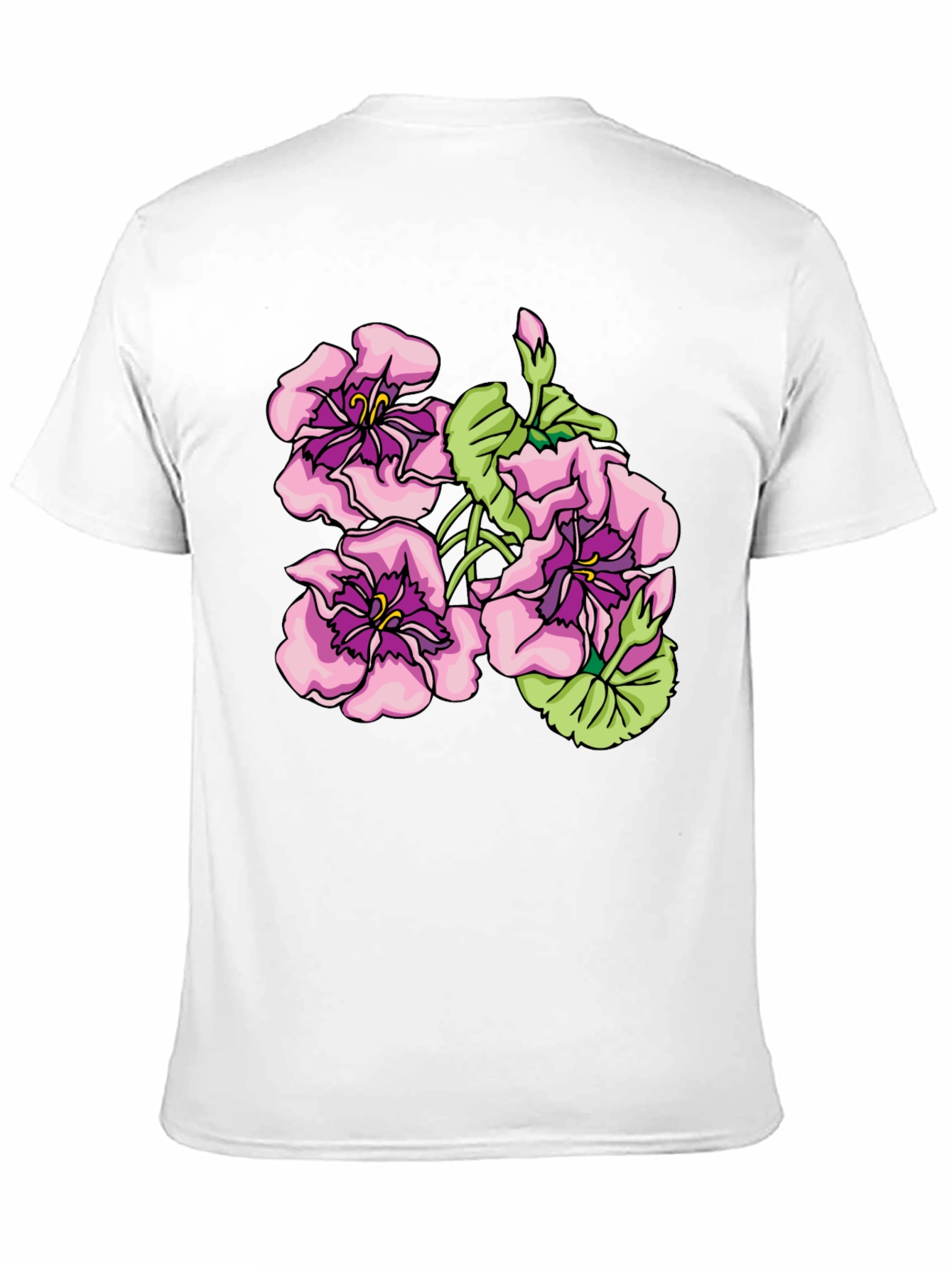 Floral Graphic Print Black T-Shirt