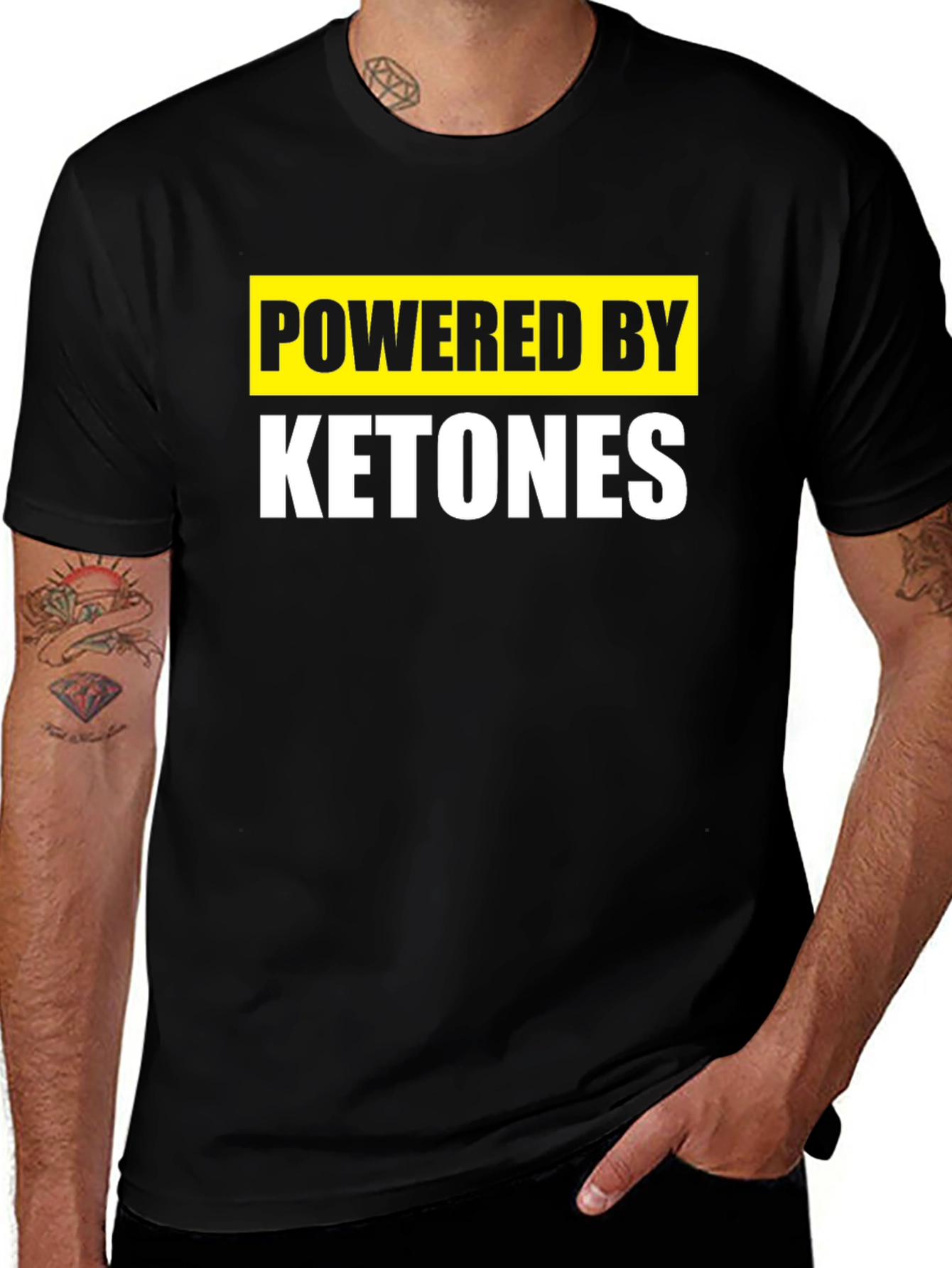 Powered By Ketones T-Shirt - Keto Diet Apparel