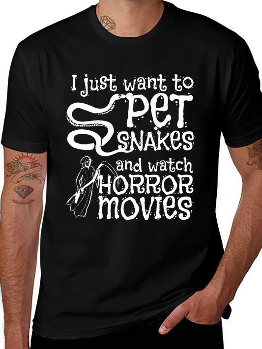 Pet Snakes and Horror Movie Shirt