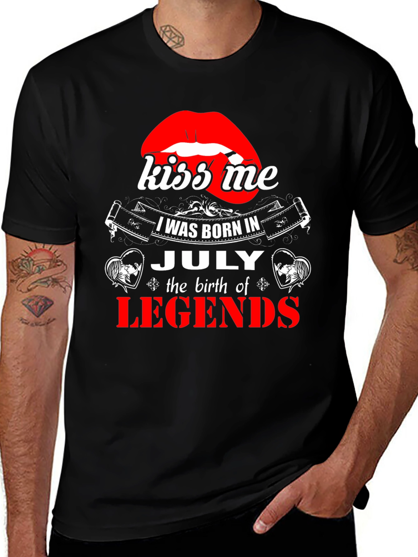 Kiss Me I was Born in July T-Shirt