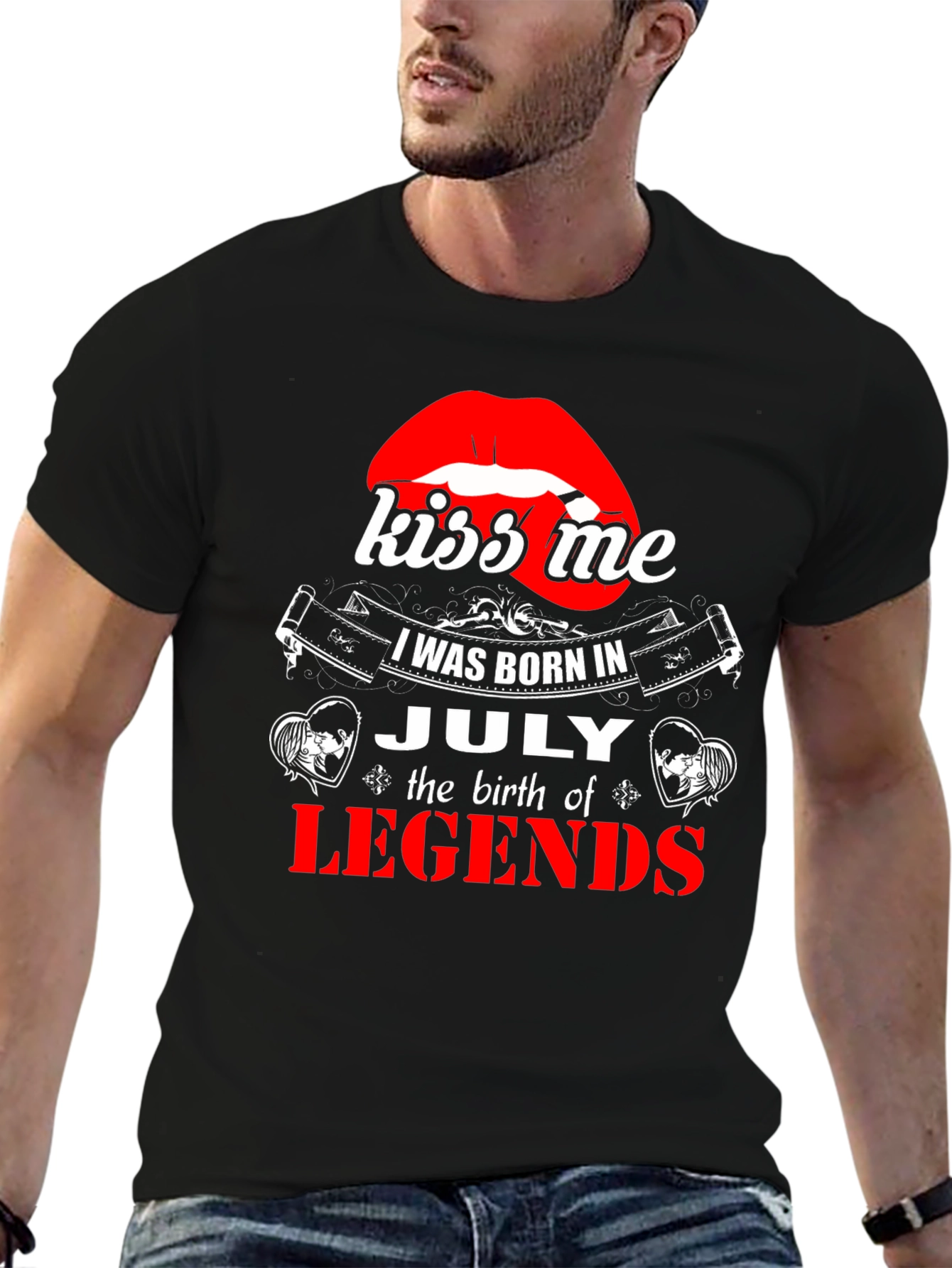 Kiss Me I was Born in July T-Shirt