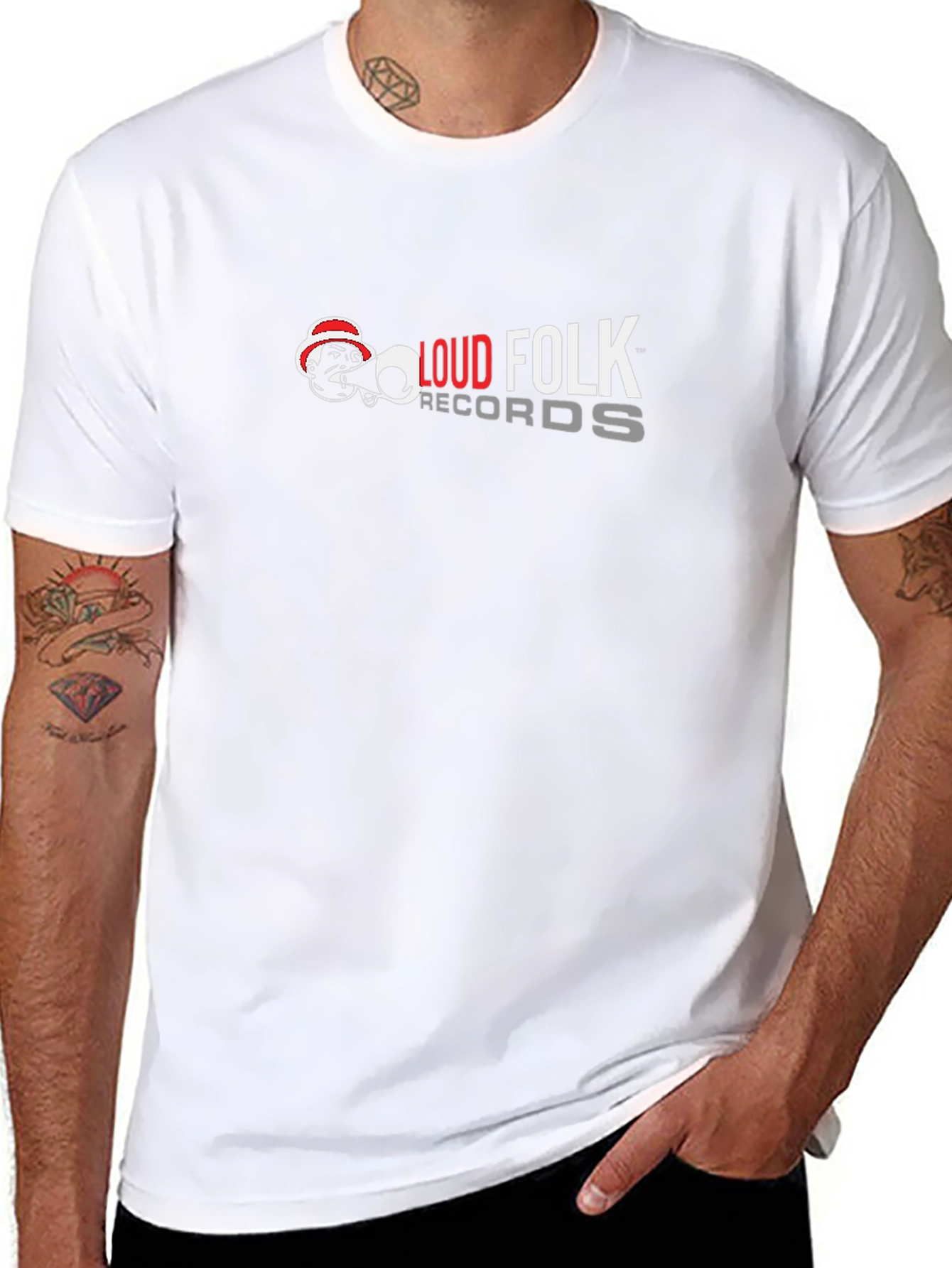 Loud Folk Records Black Graphic Tee