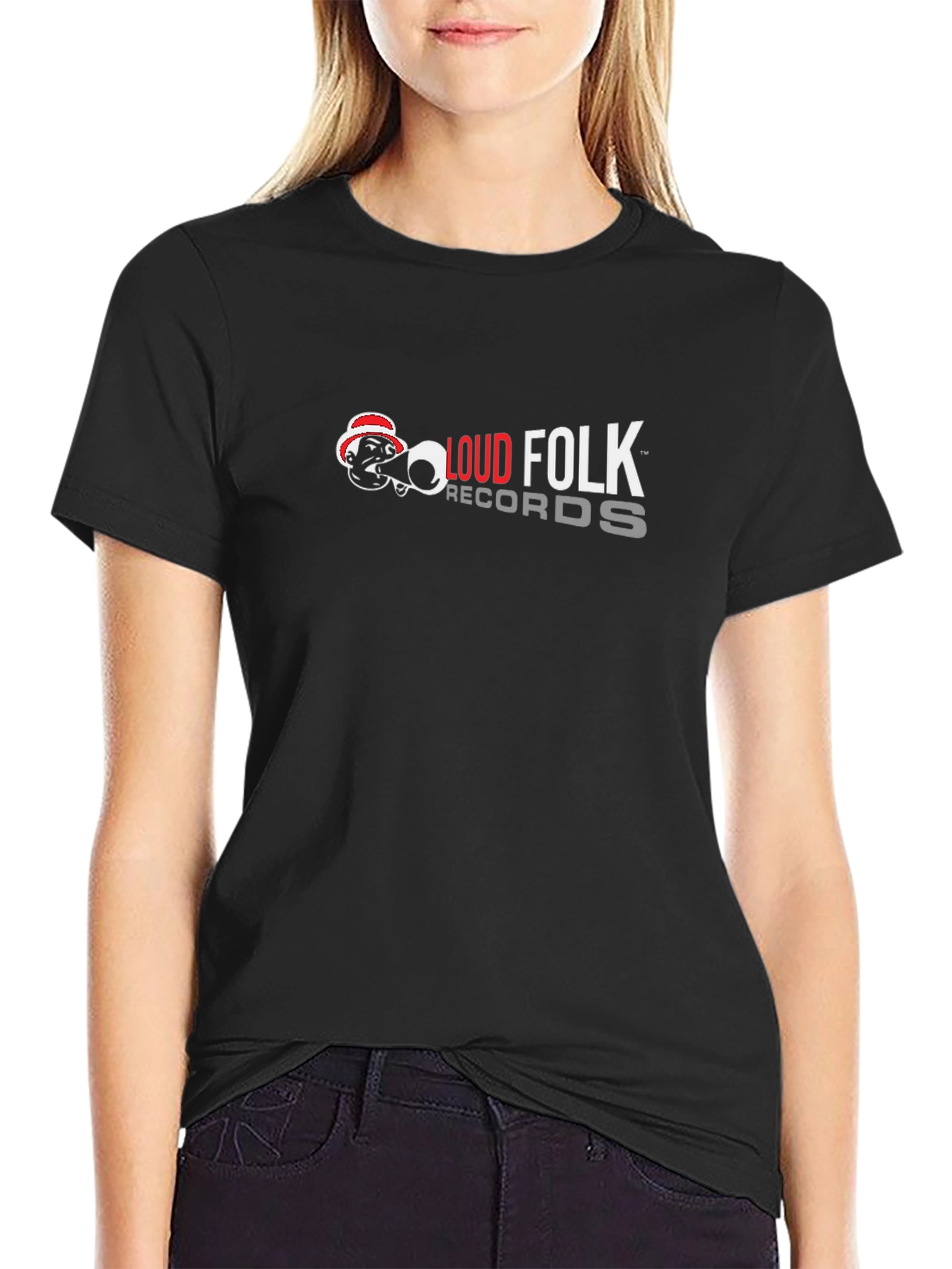 Loud Folk Records Black Graphic Tee