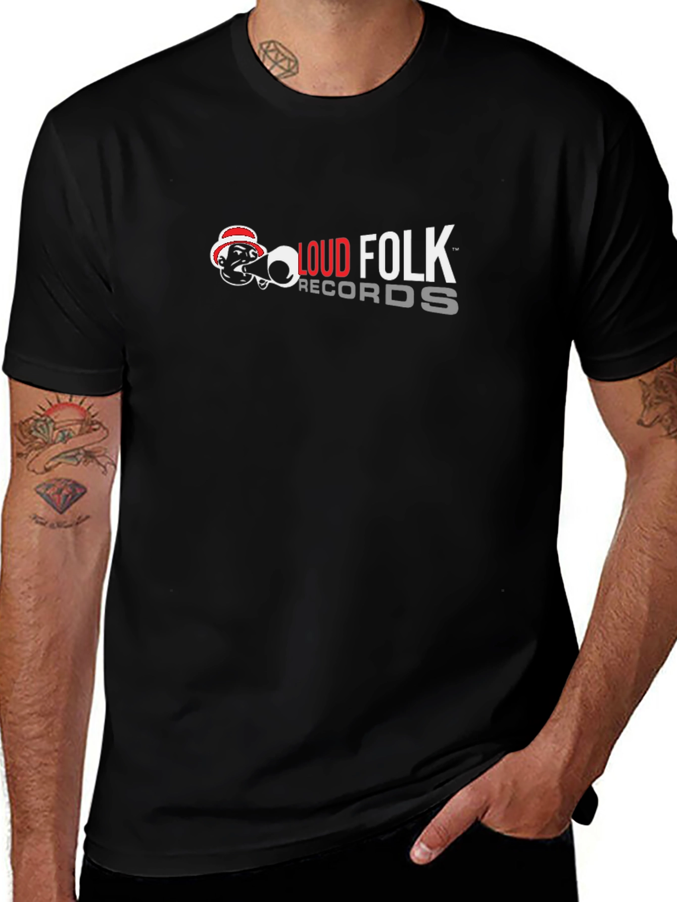 Loud Folk Records Black Graphic Tee