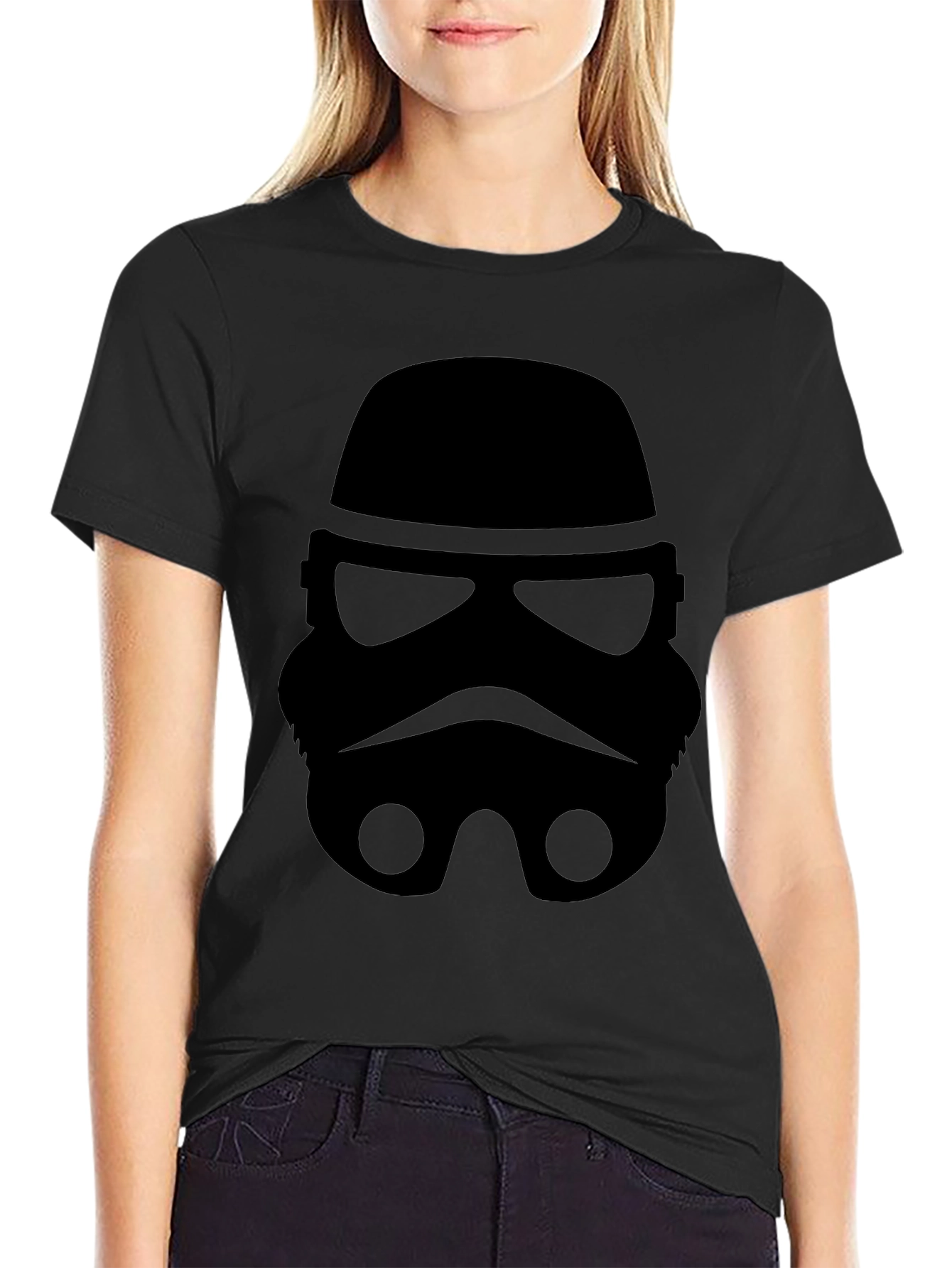 Stormtrooper Graphic Tee - Black Cotton Blend