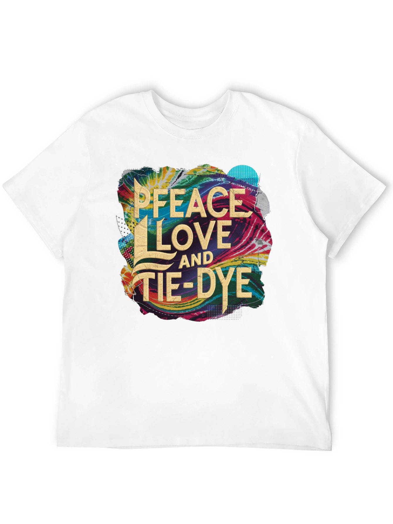 Peace Love and Tie-Dye Graphic T-Shirt