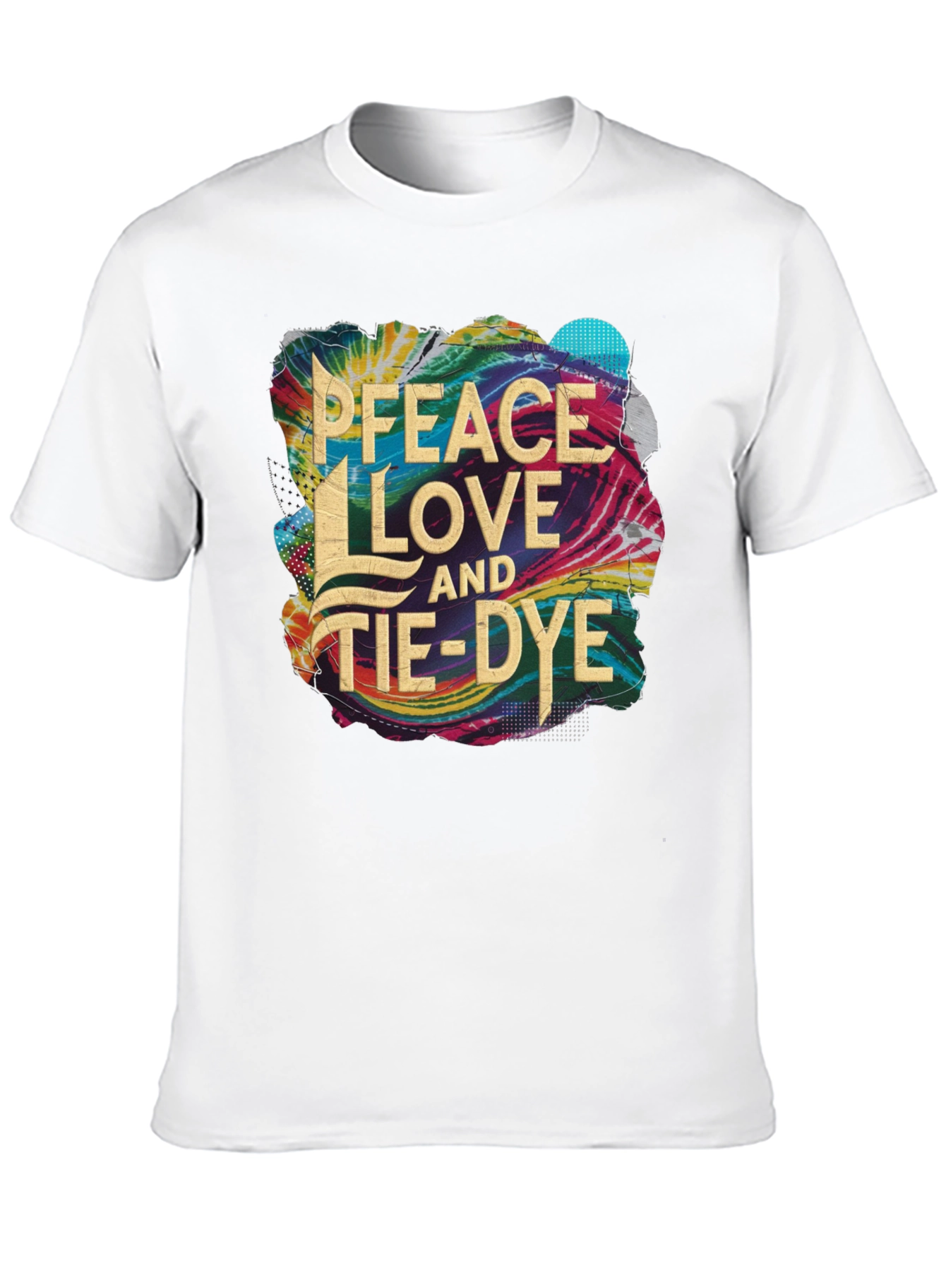Peace Love and Tie-Dye Graphic T-Shirt