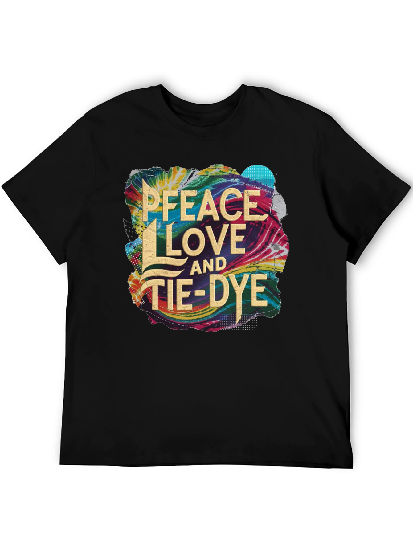 Peace Love and Tie-Dye Graphic T-Shirt