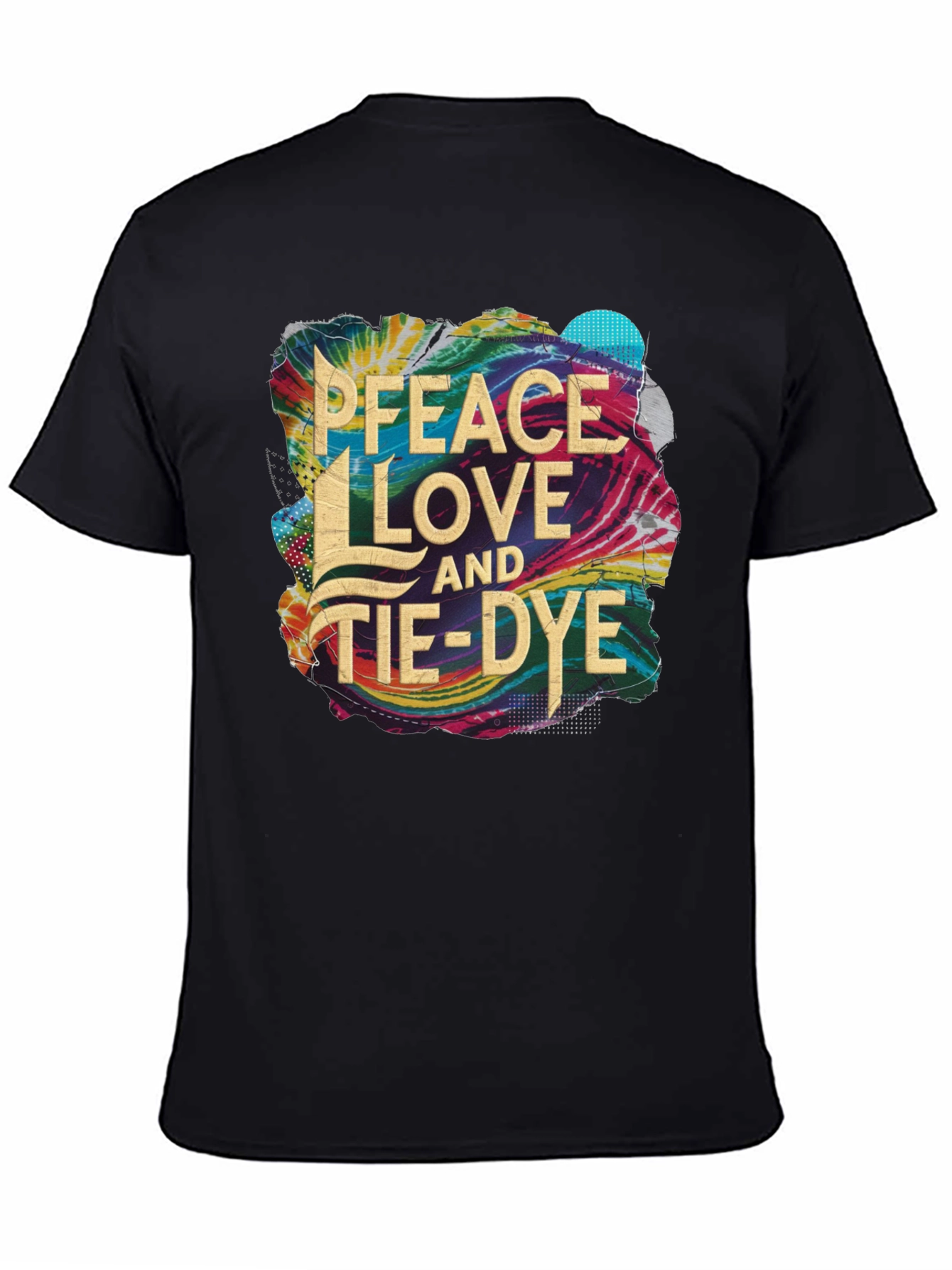 Peace Love and Tie-Dye Graphic T-Shirt