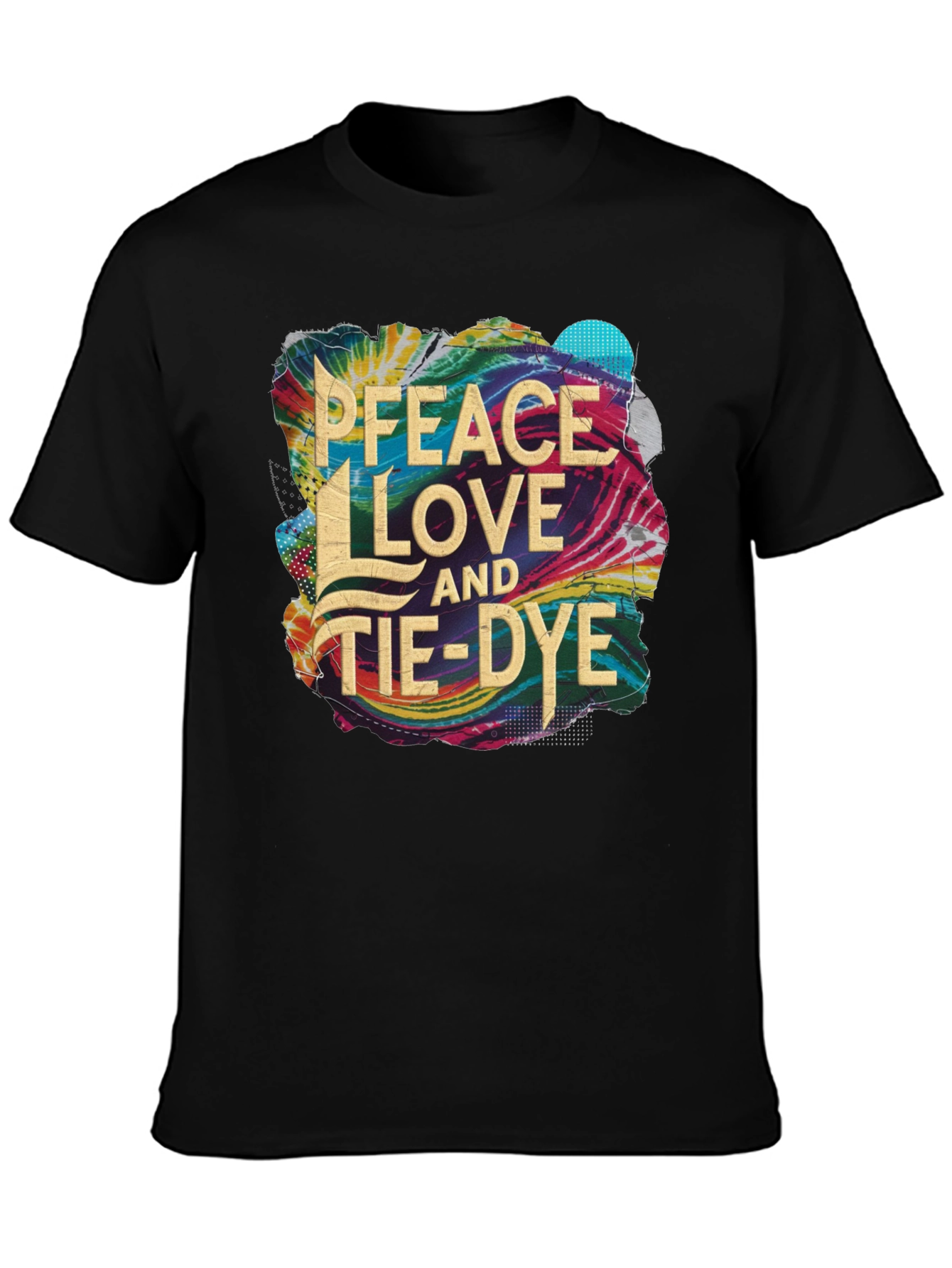 Peace Love and Tie-Dye Graphic T-Shirt