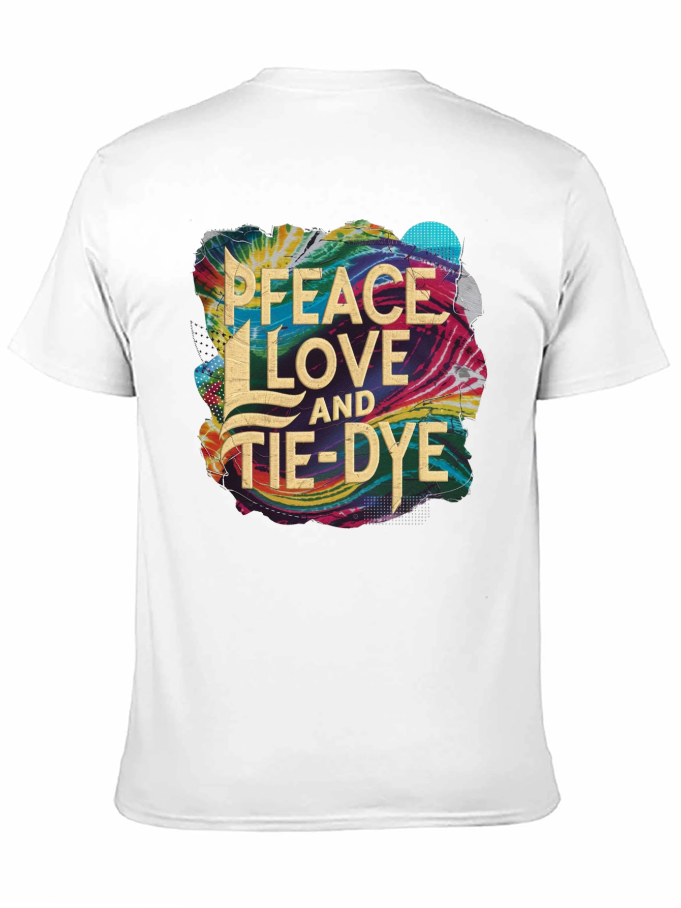 Peace Love and Tie-Dye Graphic T-Shirt