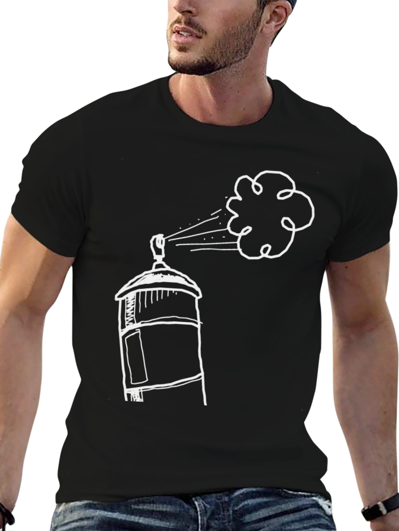 Spray Paint Can Graphic T-Shirt