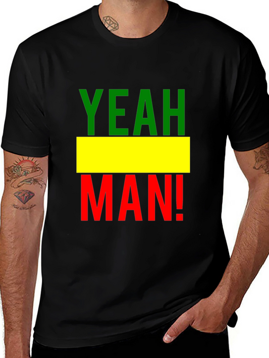 Yeah Man! Rastafarian T-Shirt - Black