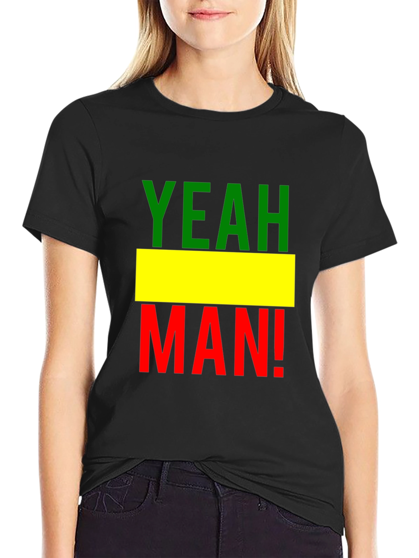 Yeah Man! Rastafarian T-Shirt - Black