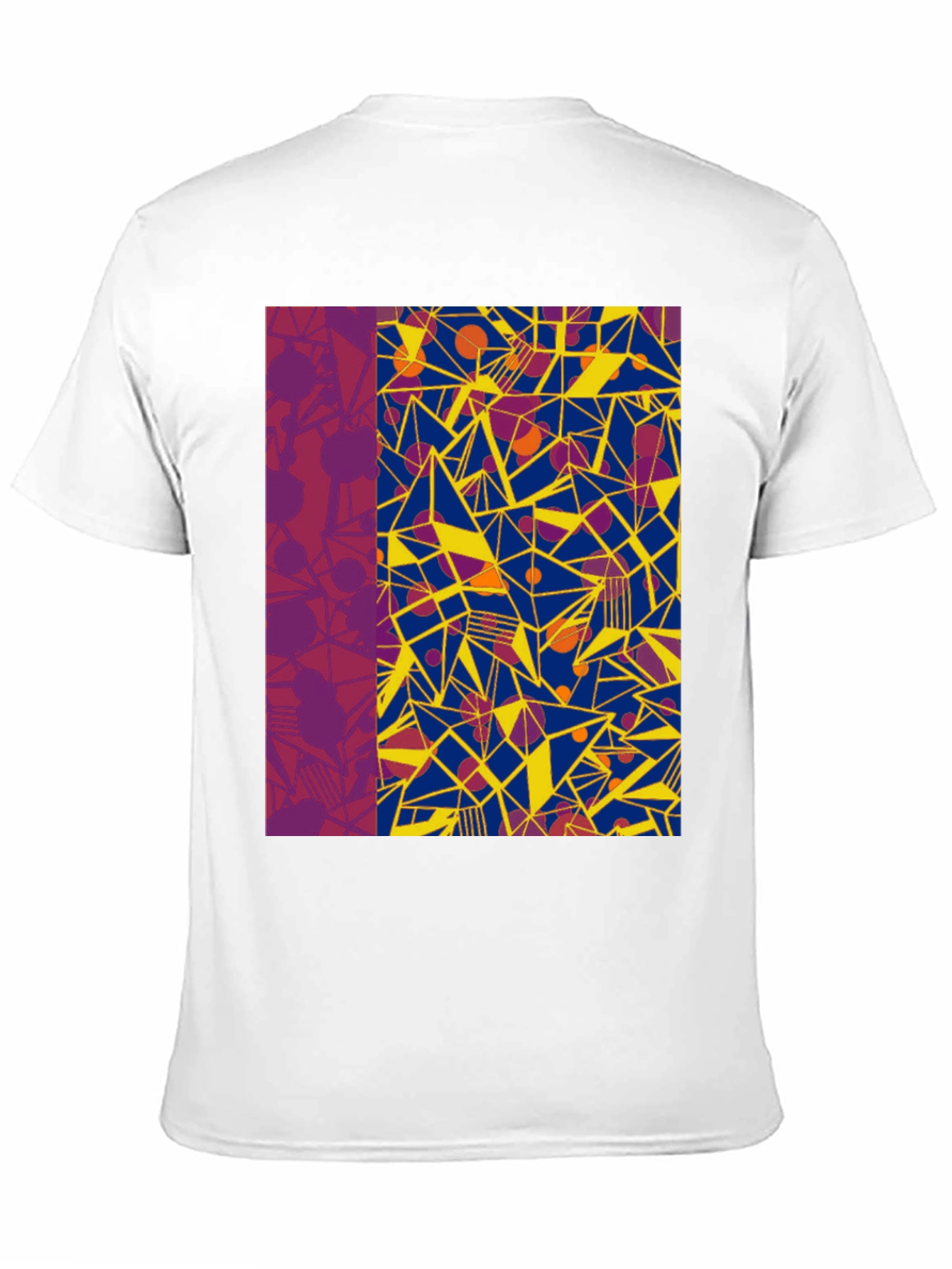 Abstract Geometric Print Black T-Shirt