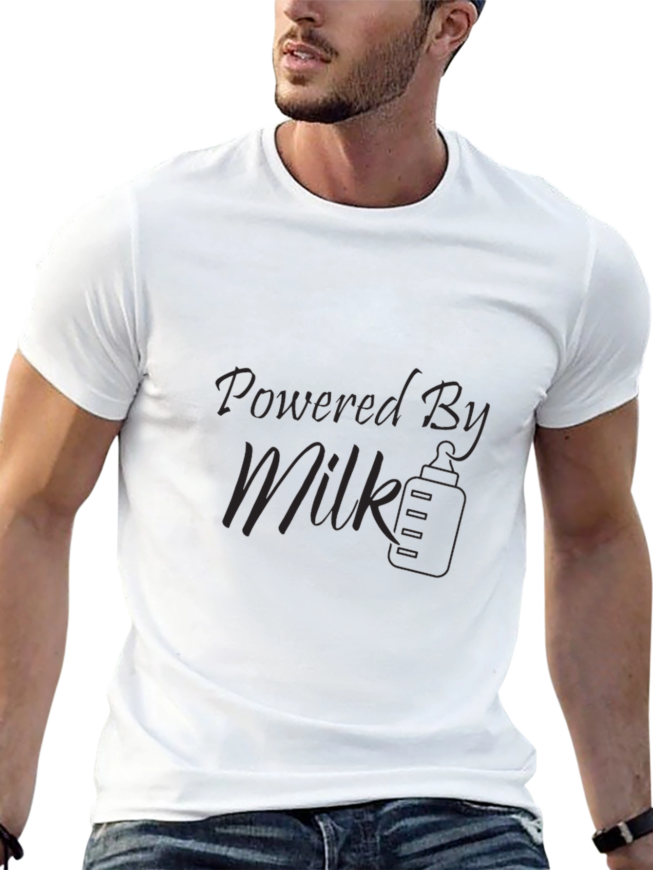Powered By Milk T-Shirt - Black