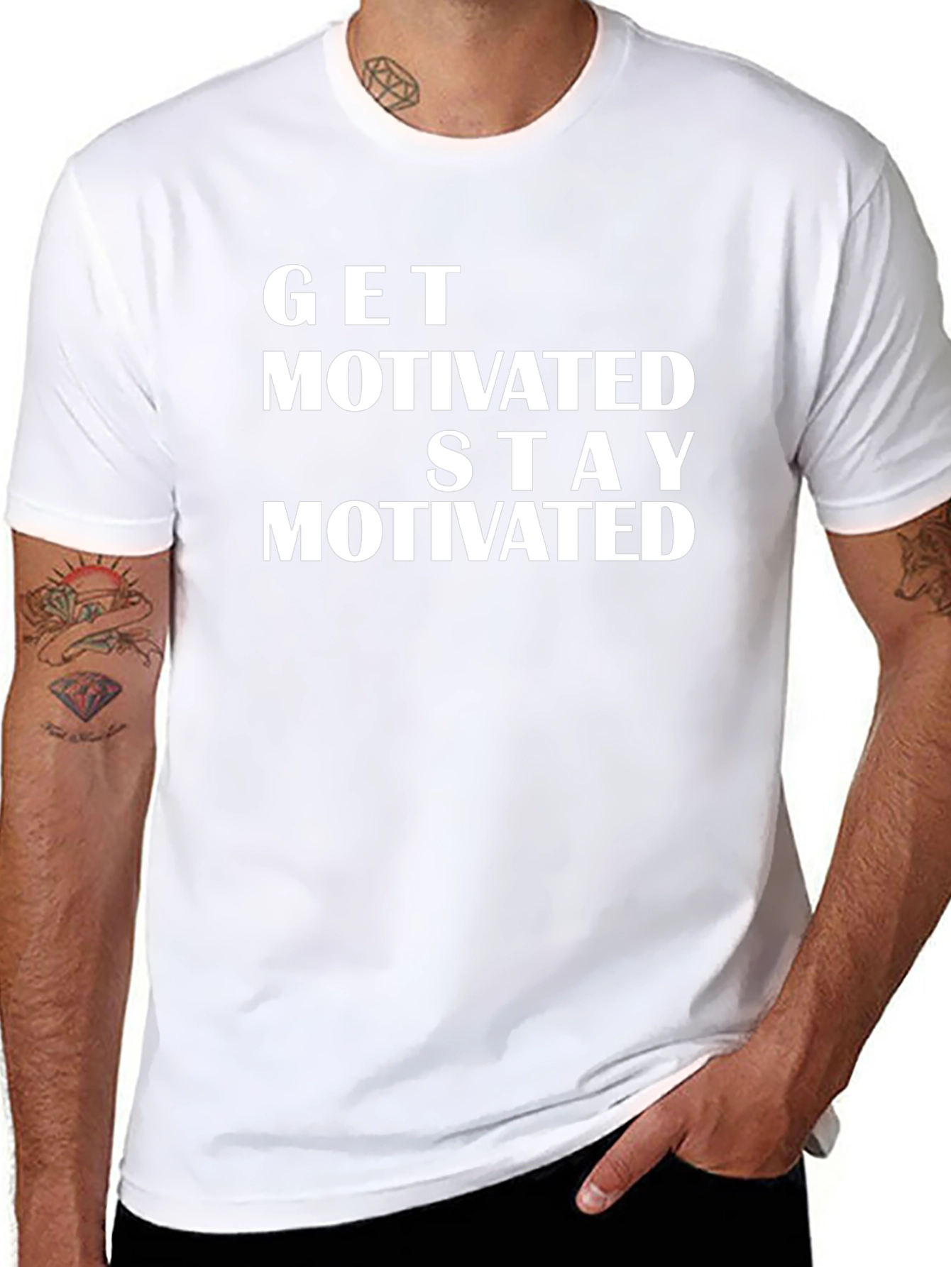 Motivational Graphic Tee - Get Motivated Stay Motivated