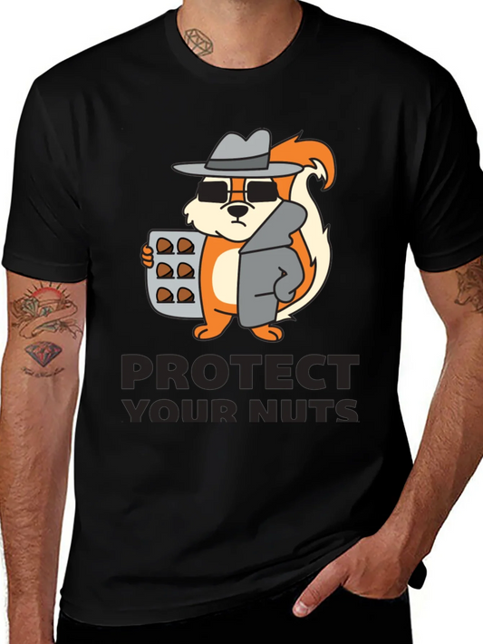 Protect Your Nuts Novelty Graphic Tee