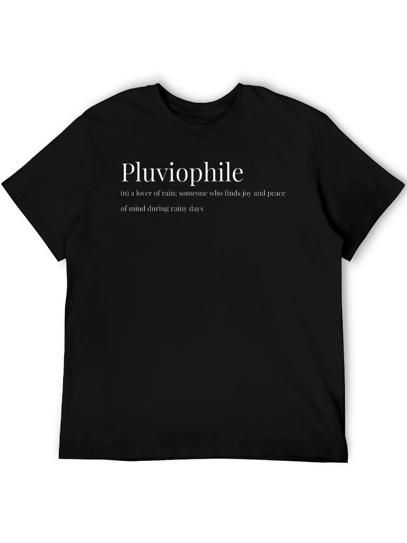 Pluviophile Definition T-Shirt - Rain Lover Gift