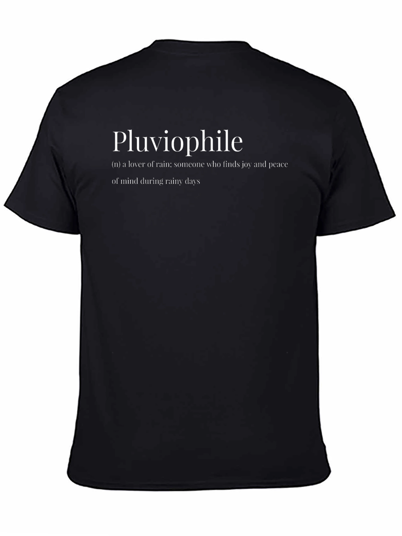 Pluviophile Definition T-Shirt - Rain Lover Gift