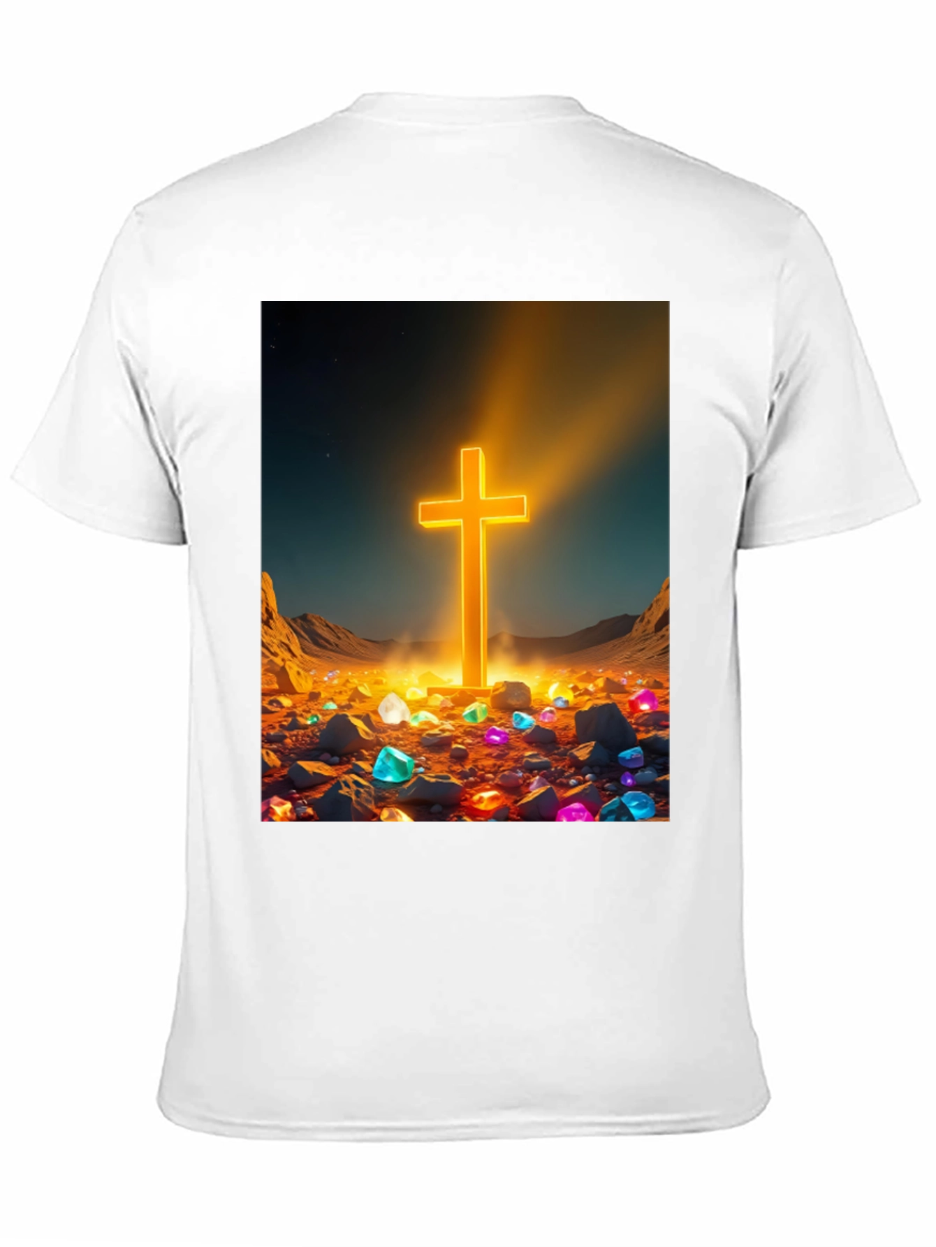 Illuminated Cross Graphic Tee - Unique Christian Apparel