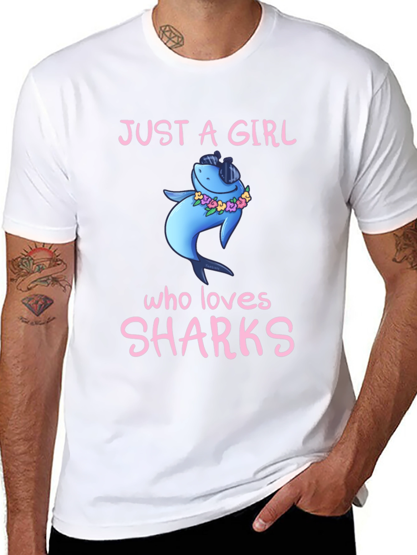 Just A Girl Who Loves Sharks T-Shirt