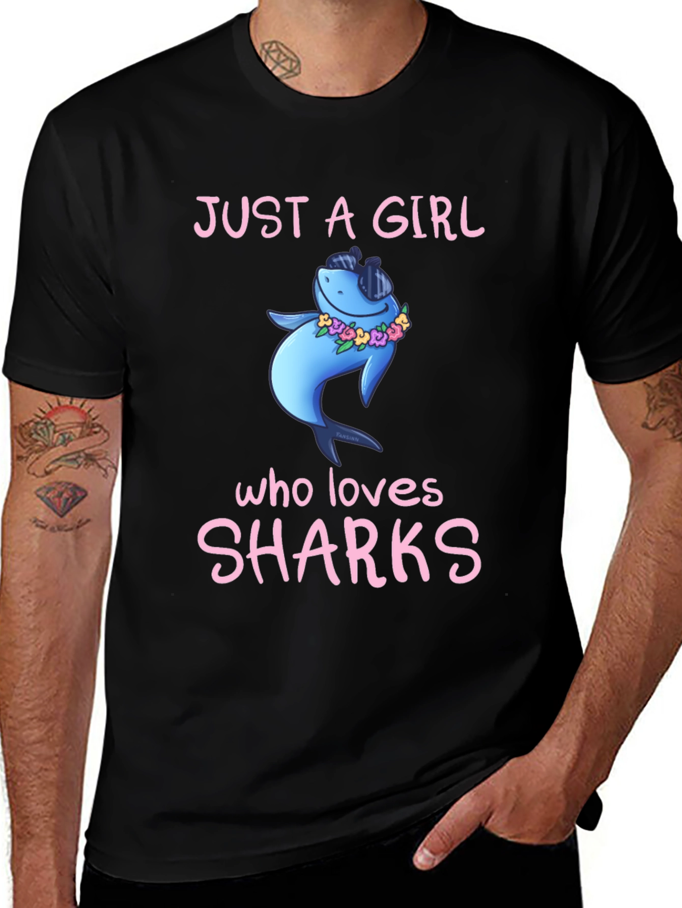 Just A Girl Who Loves Sharks T-Shirt