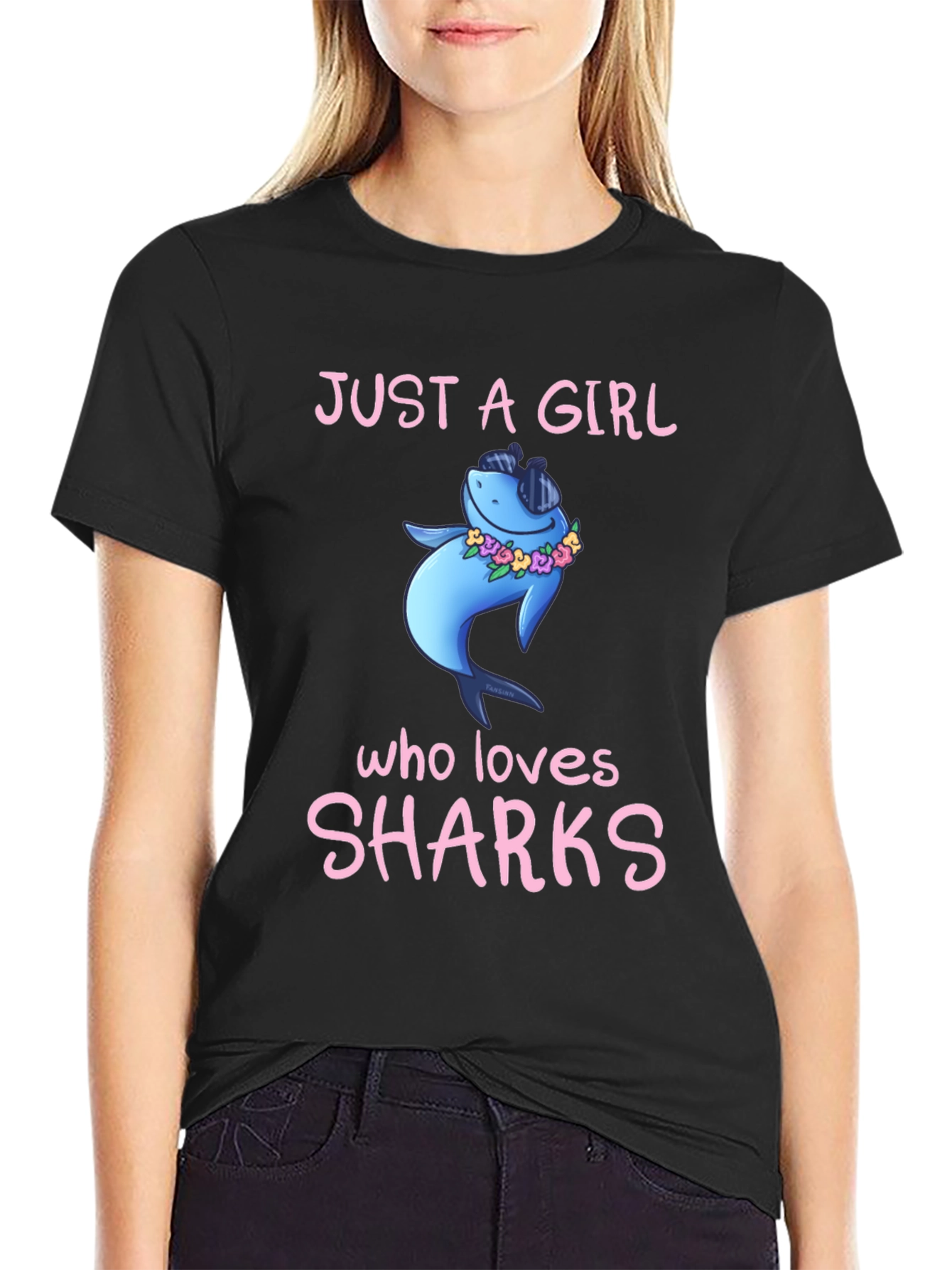 Just A Girl Who Loves Sharks T-Shirt