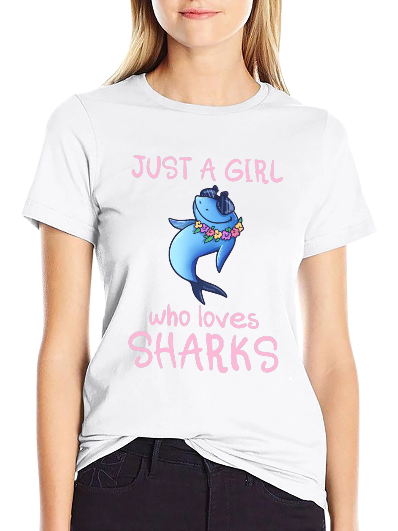 Just A Girl Who Loves Sharks T-Shirt