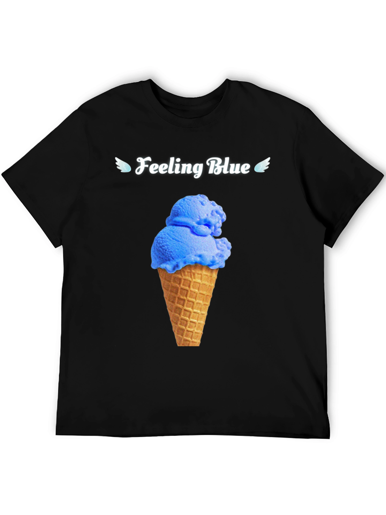 Feeling Blue Ice Cream Cone Graphic Tee