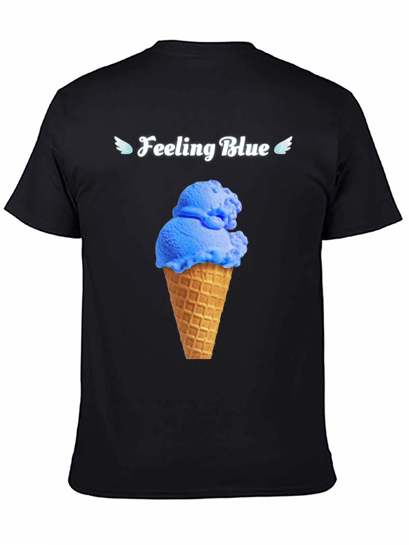 Feeling Blue Ice Cream Cone Graphic Tee