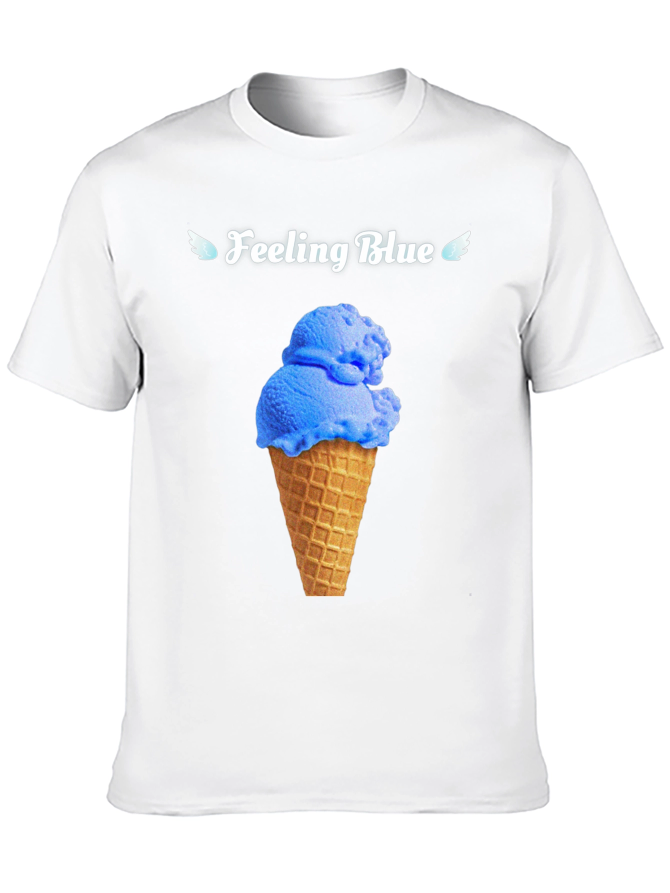 Feeling Blue Ice Cream Cone Graphic Tee