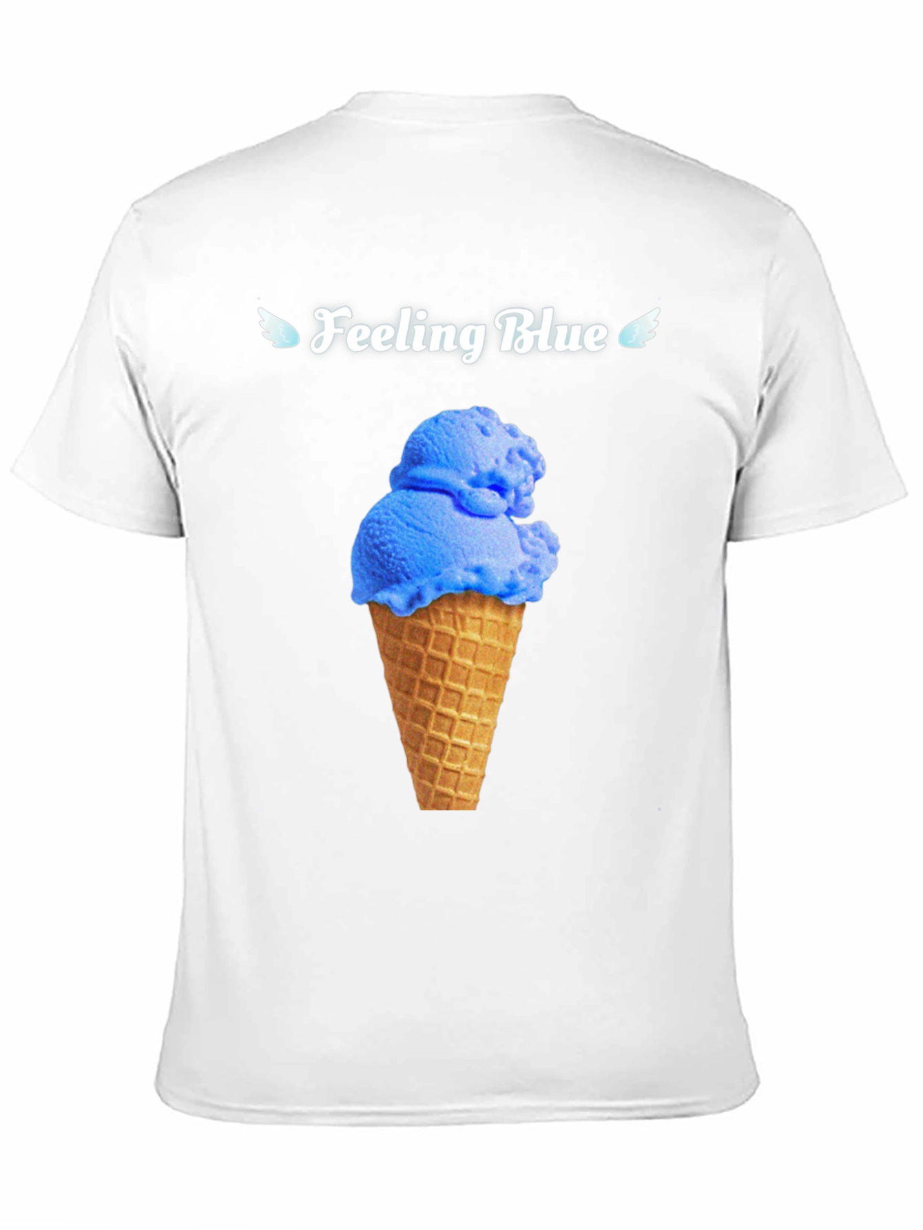 Feeling Blue Ice Cream Cone Graphic Tee
