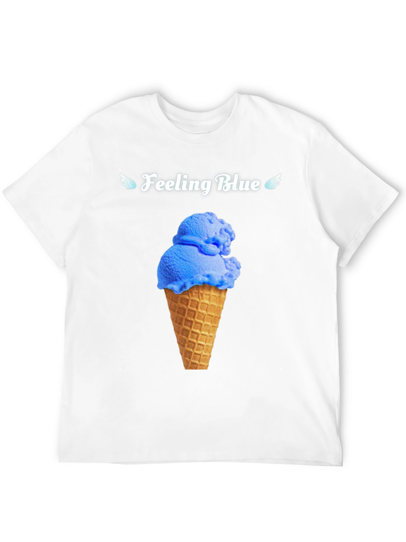 Feeling Blue Ice Cream Cone Graphic Tee