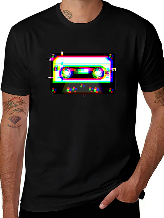 Glitch Cassette Tape T-Shirt - Retro Music Cool
