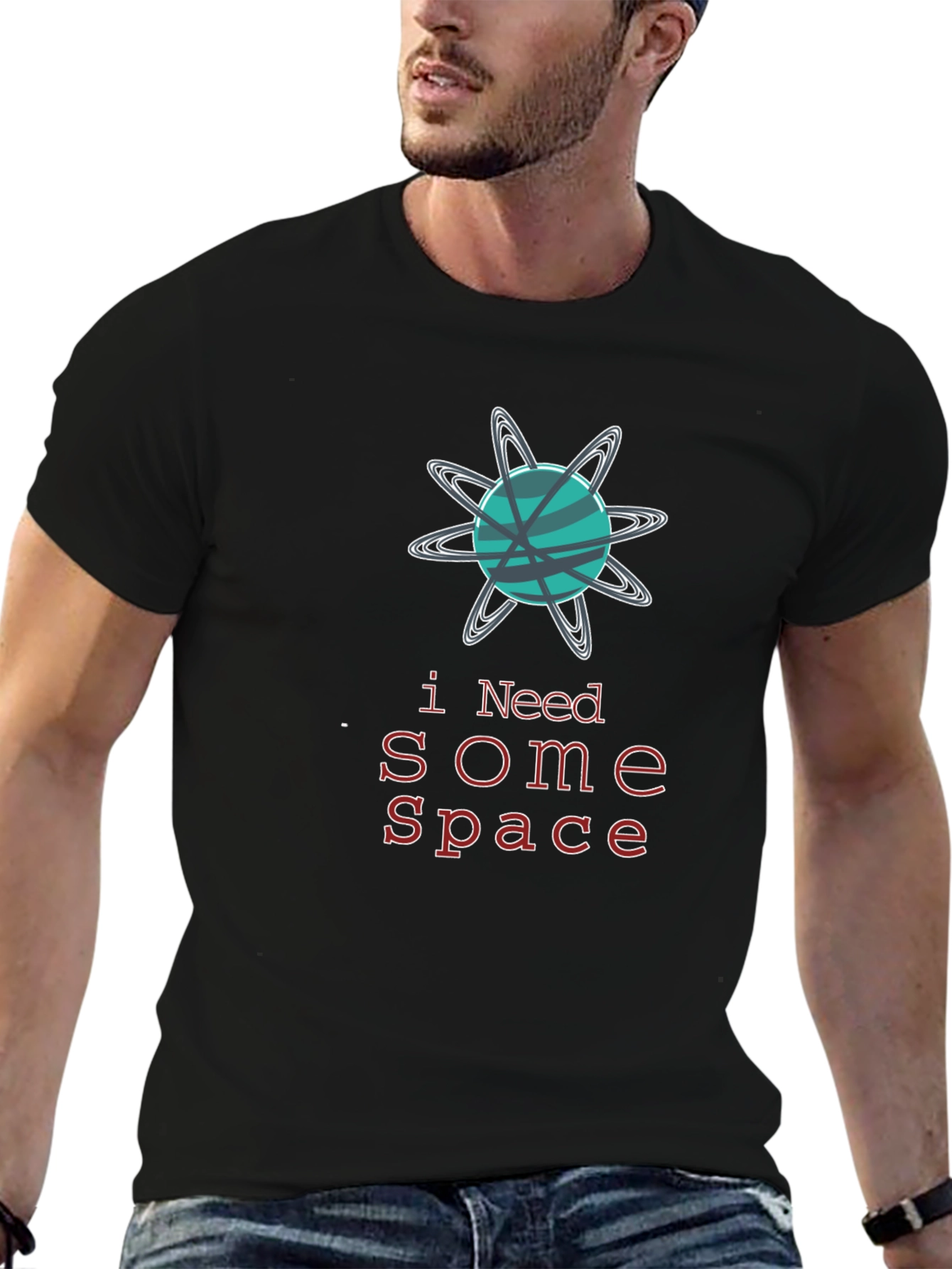 I Need Some Space Black Graphic Tee