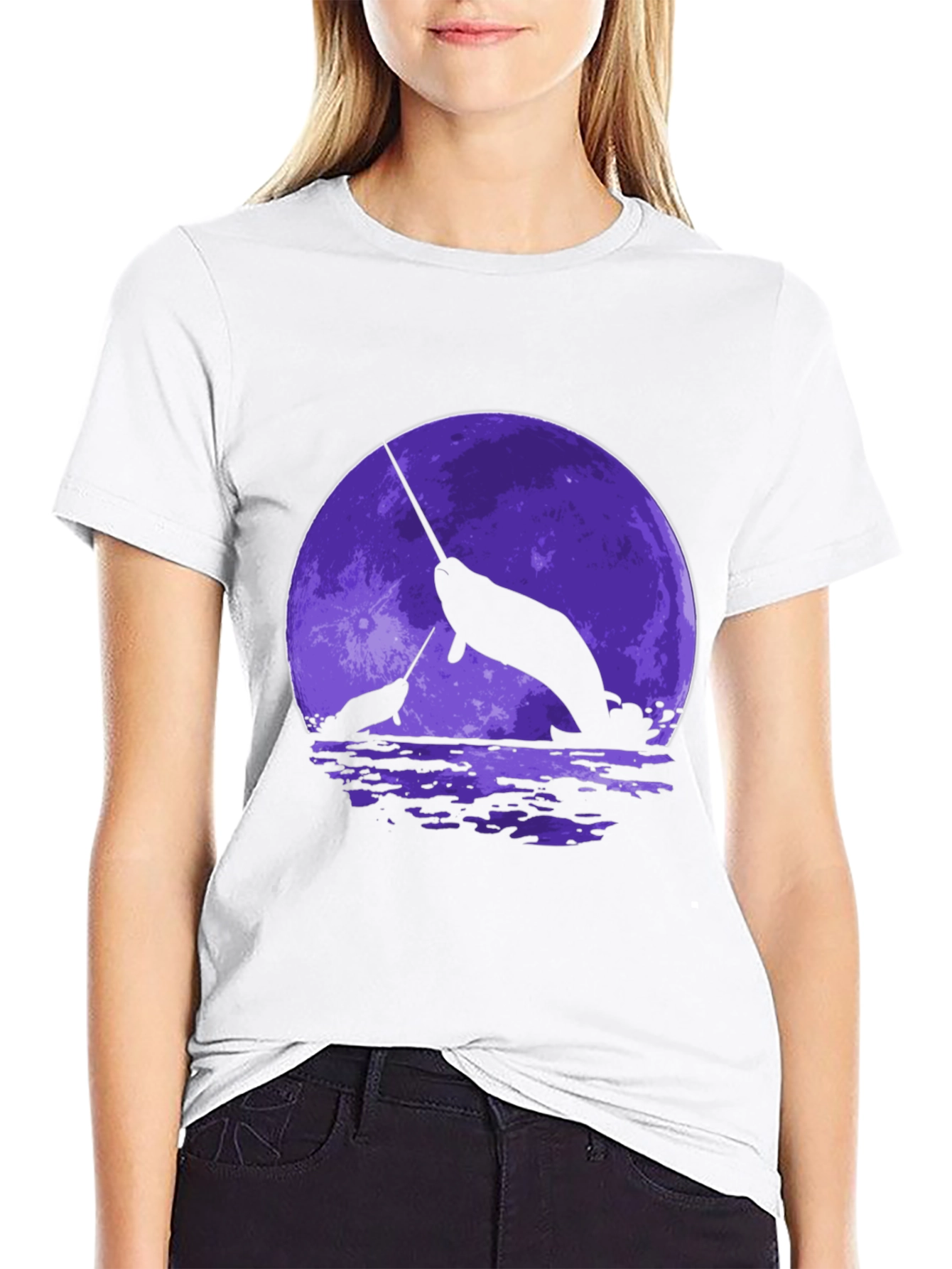 Narwhal Moon Graphic T-Shirt
