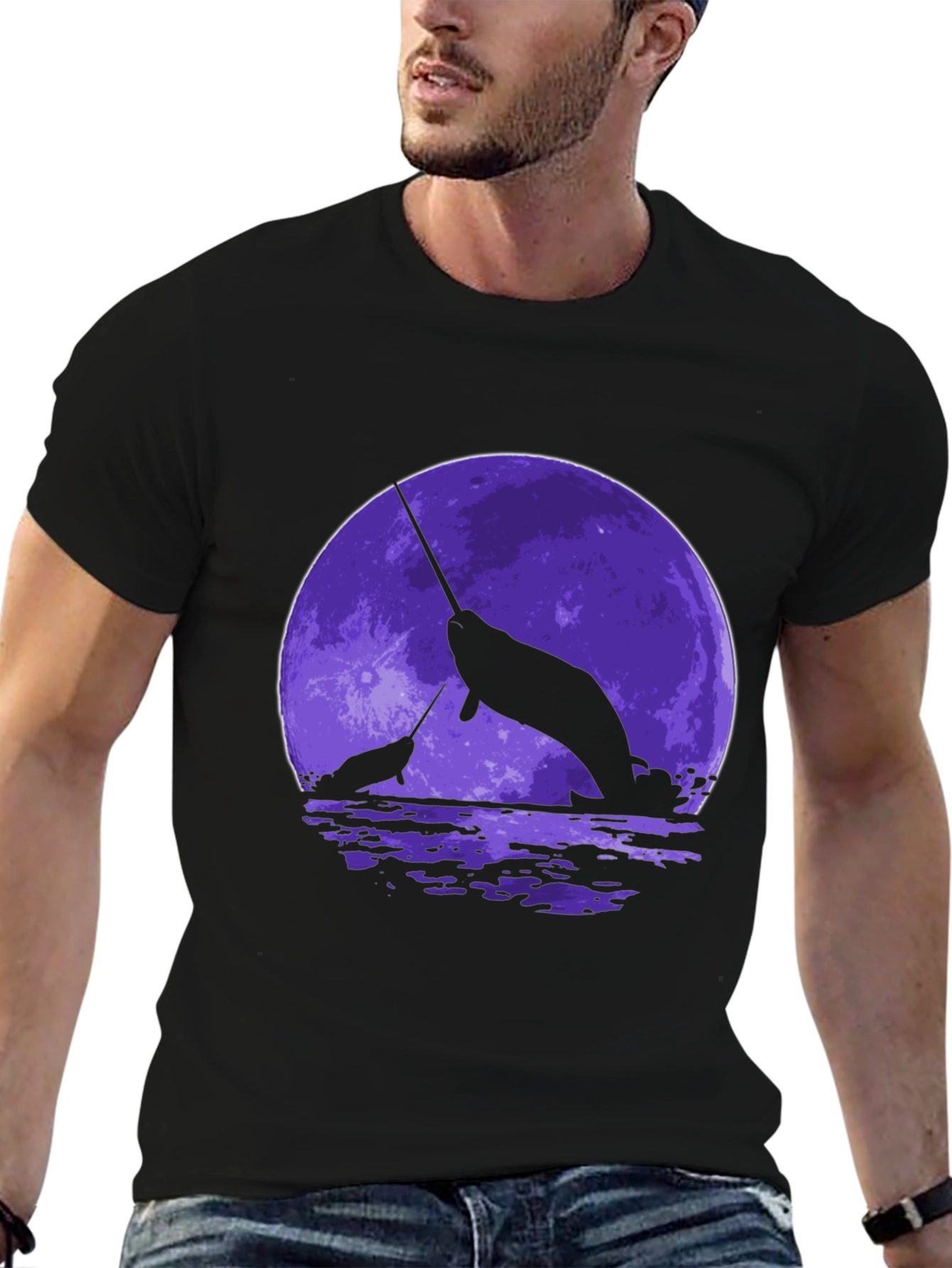 Narwhal Moon Graphic T-Shirt