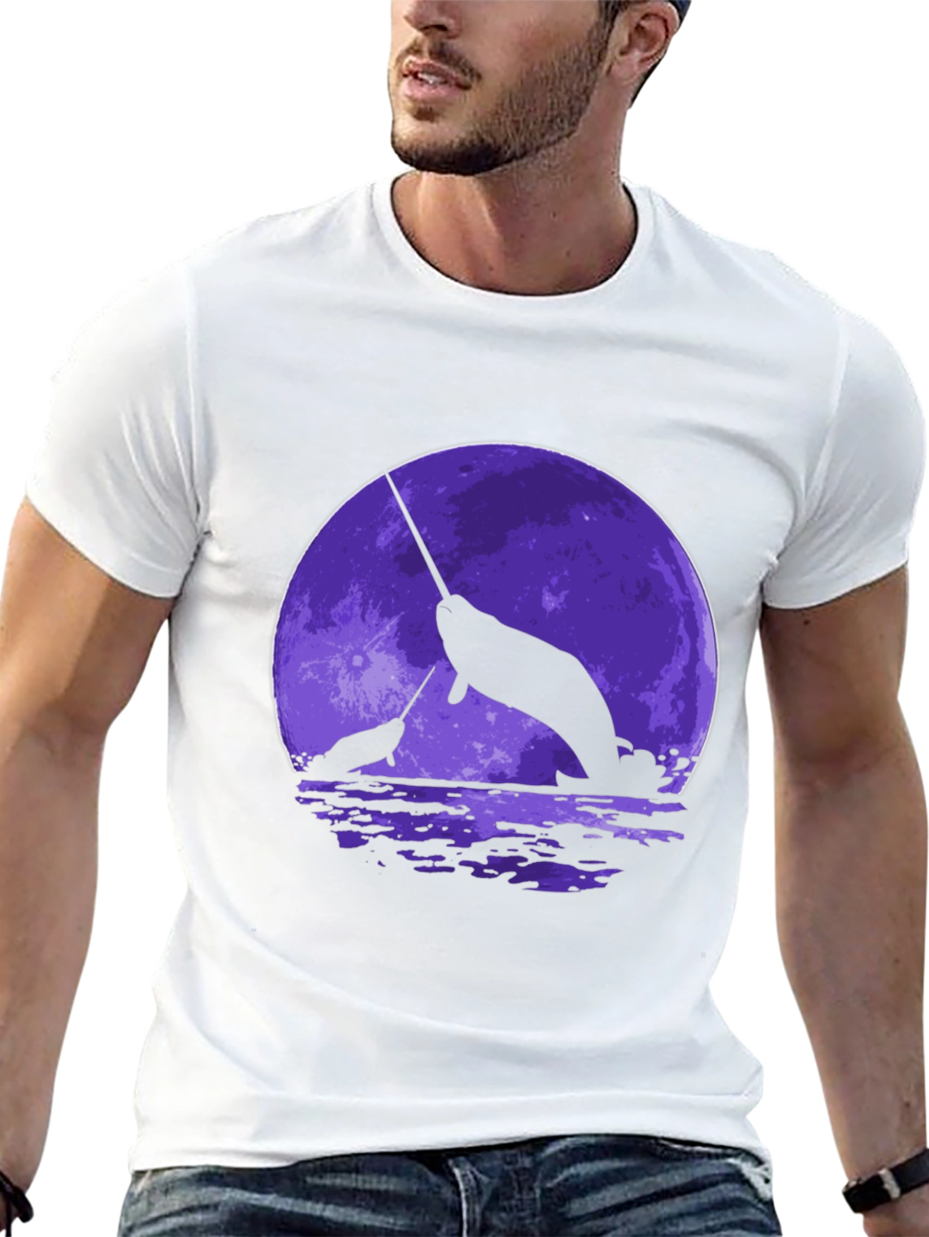 Narwhal Moon Graphic T-Shirt